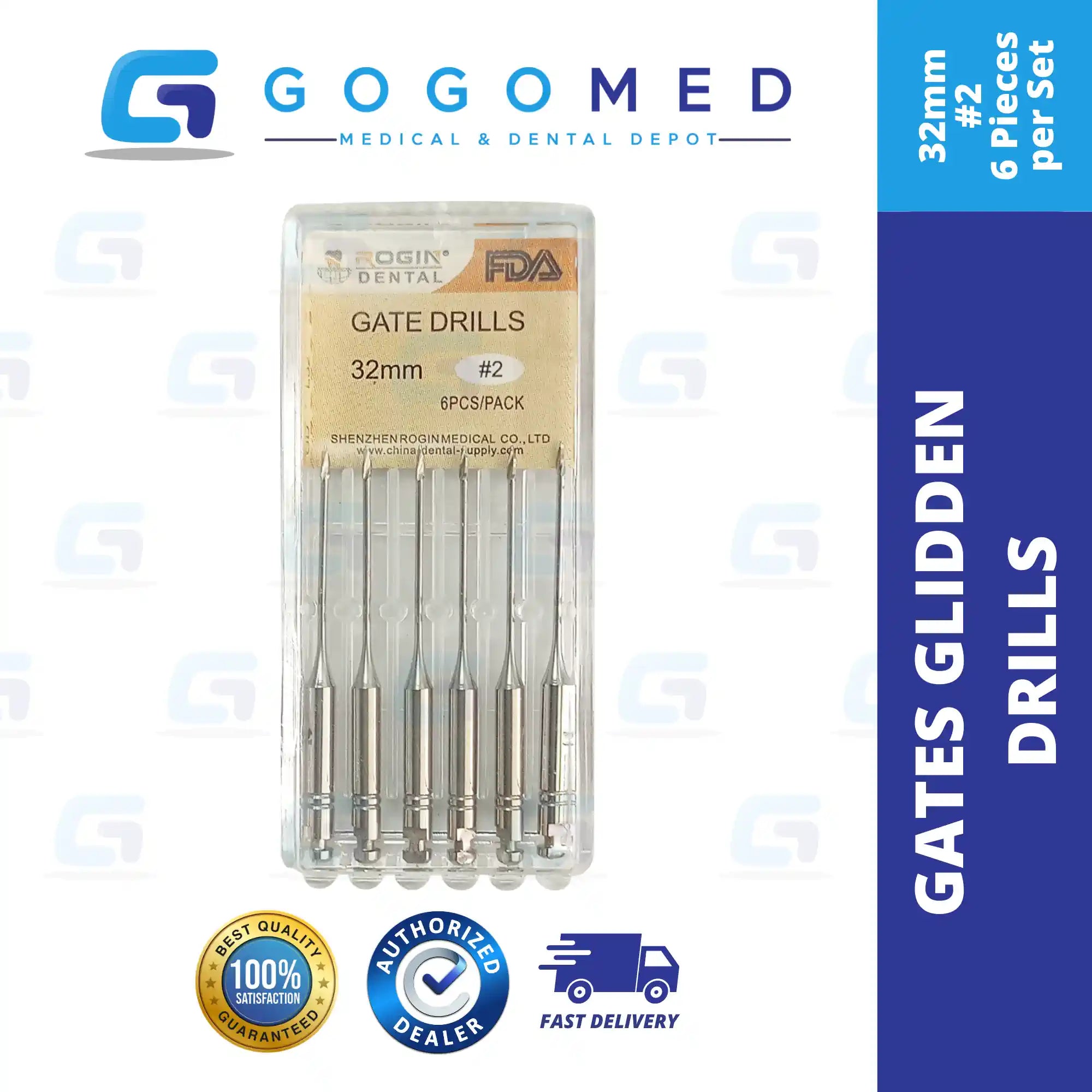 6 pcs Gates Glidden Drills