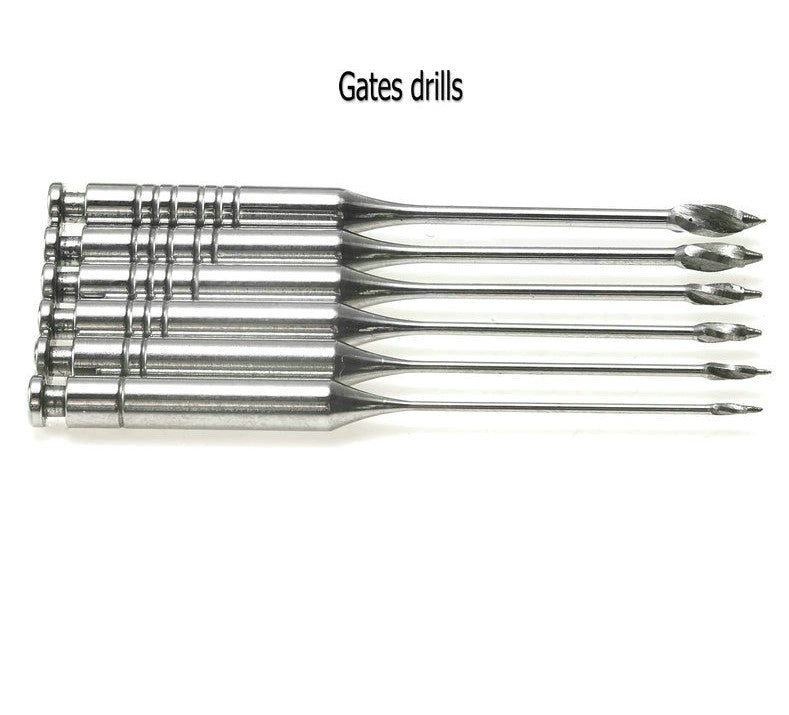 6 pcs Gates Glidden Drills