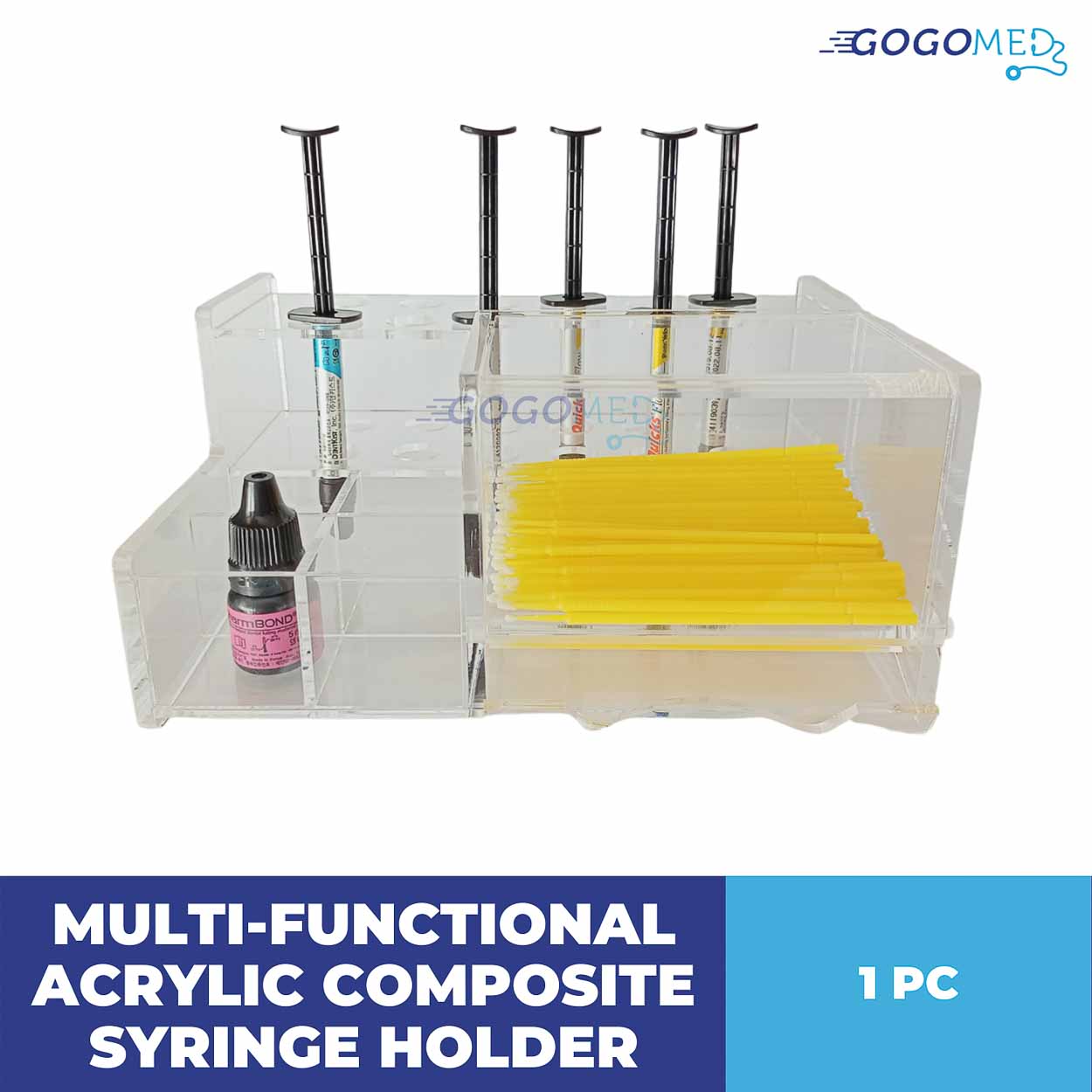 Multi-Function Acrylic Composite Syringe Holder