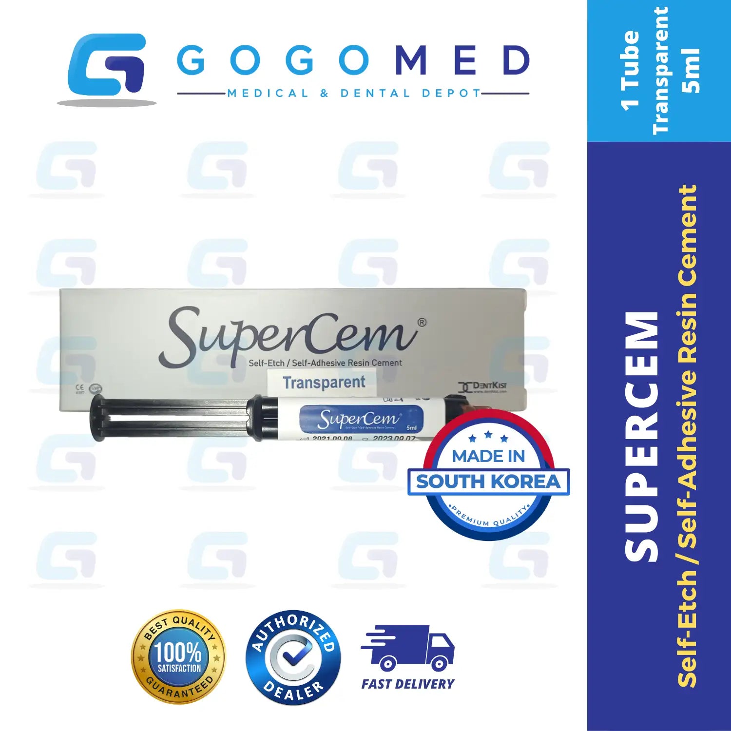 SuperCem - Self-Etch/Self-Adhesive Resin Cement - 5ml per Tube