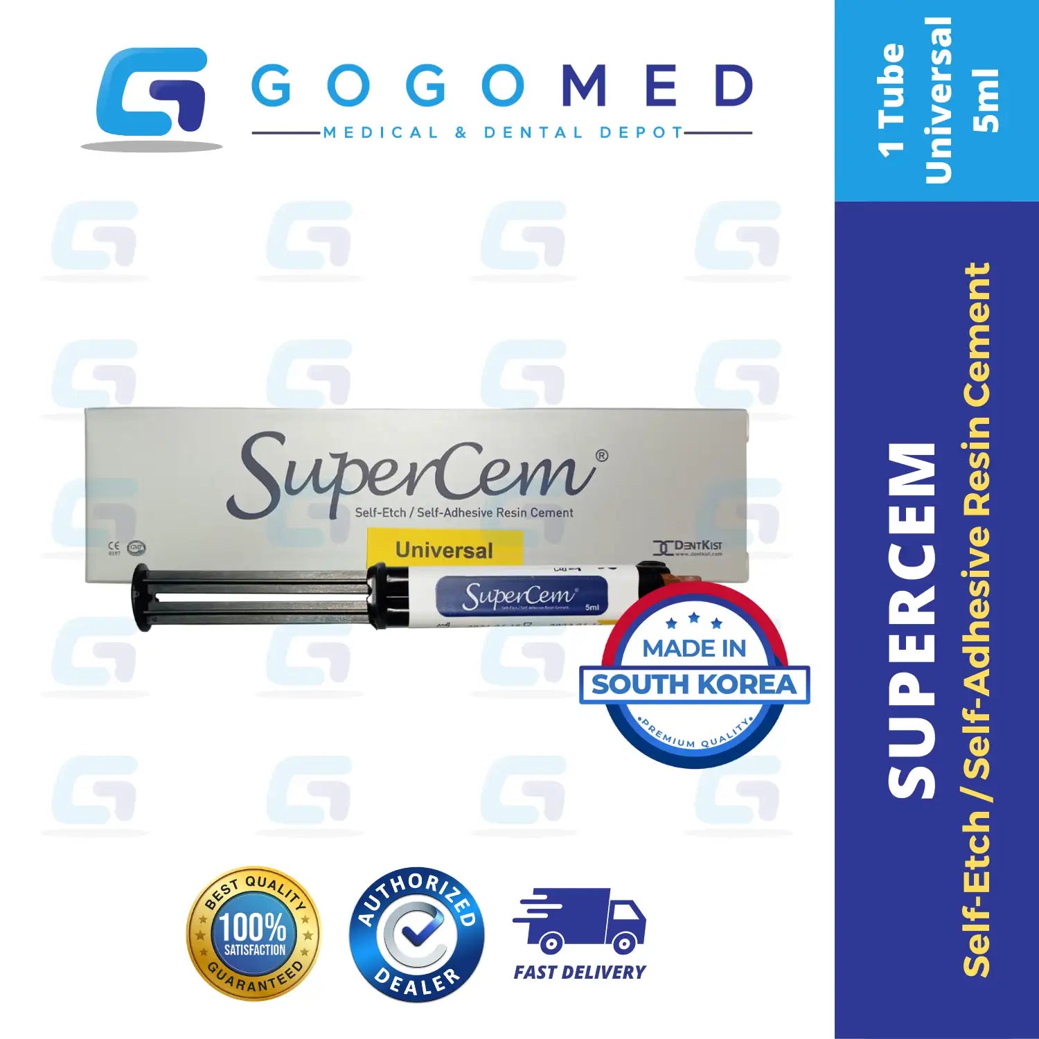 SuperCem - Self-Etch/Self-Adhesive Resin Cement - 5ml per Tube