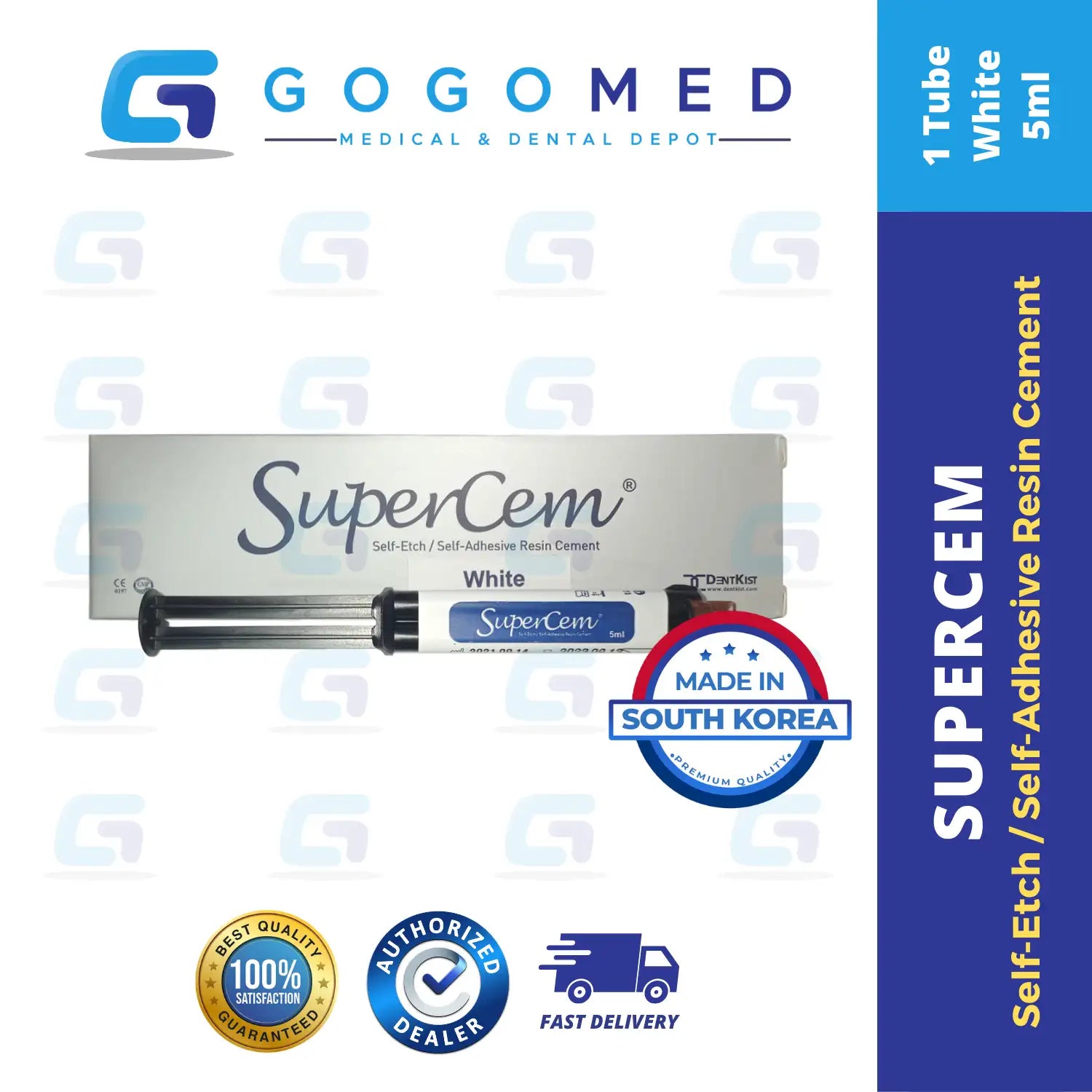 SuperCem - Self-Etch/Self-Adhesive Resin Cement - 5ml per Tube