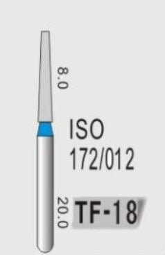 TAPER FLAT END (TF) - DIAMOND BURS
