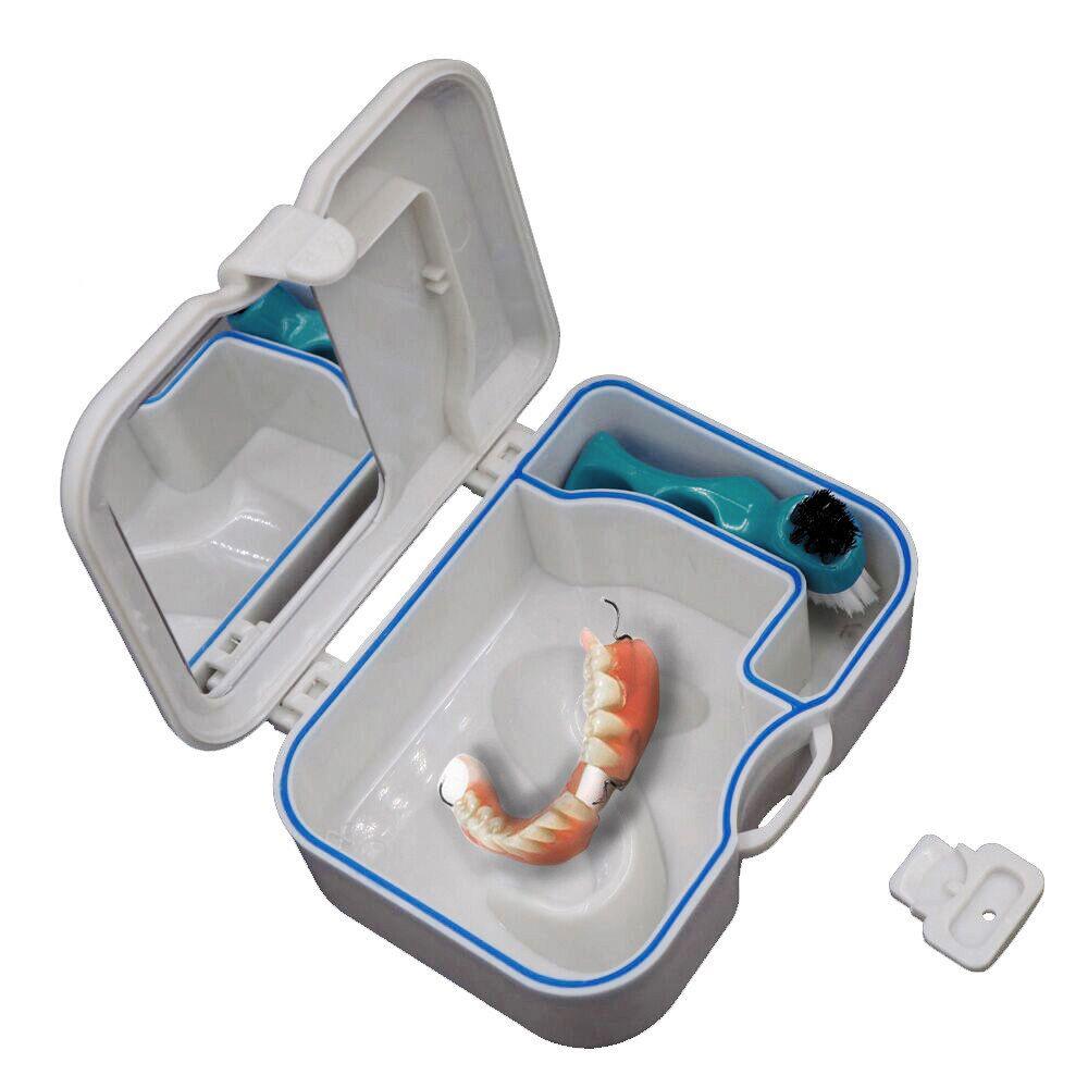 Premium Denture Case with Mirror and Brush - Gogomed Supplies