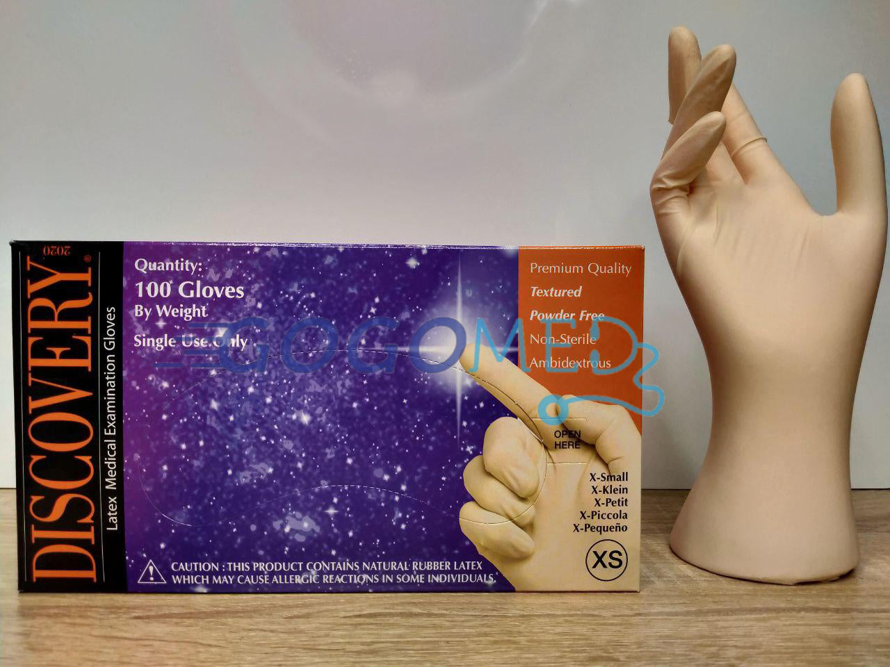 Discovery Gloves Textured - Latex - Gogomed Supplies