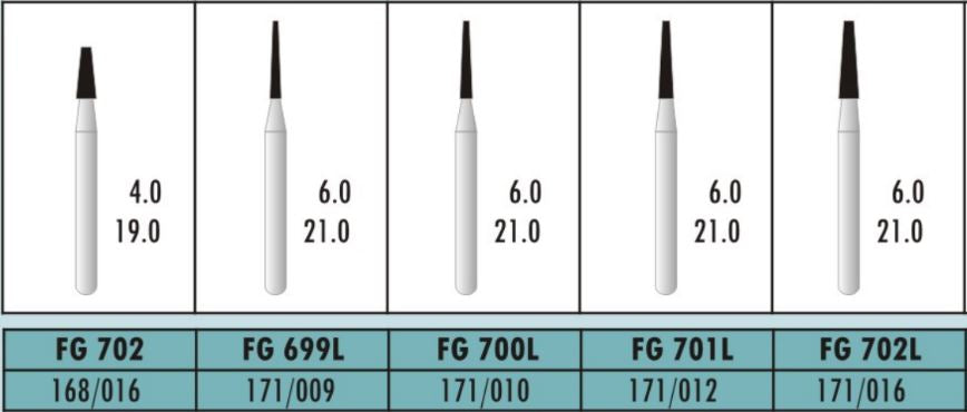 Taper Cross Cut 168 - Carbide Burs