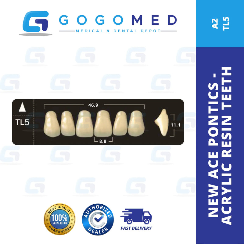 New Ace Pontics - Acrylic Resin Teeth(Shade A2)