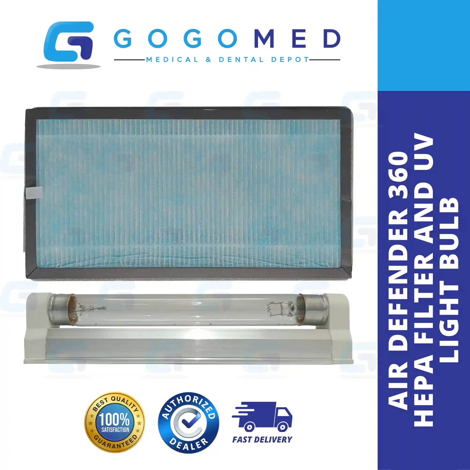 Air Defender 360 Replacement Filter & UV Light Bulb