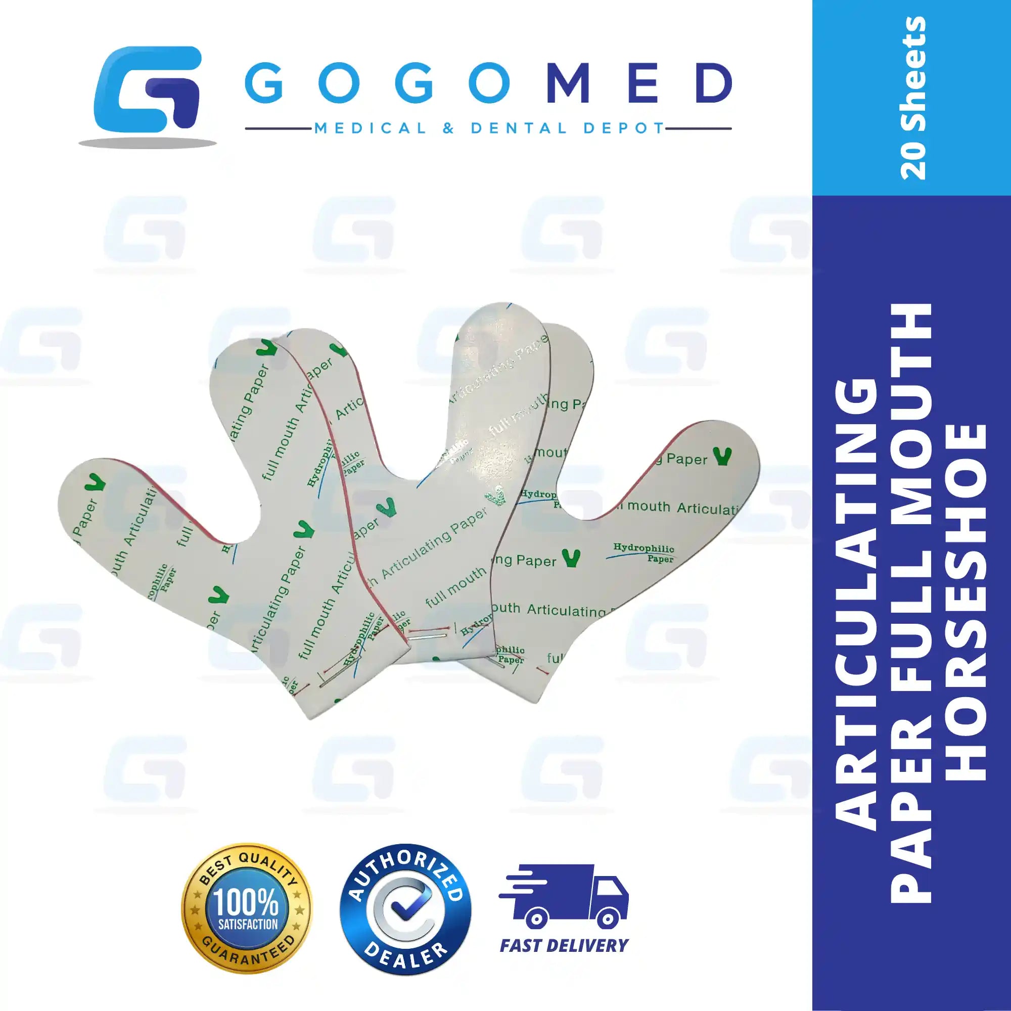 Articulating Paper Full Mouth Horse Shoe - 20 sheets