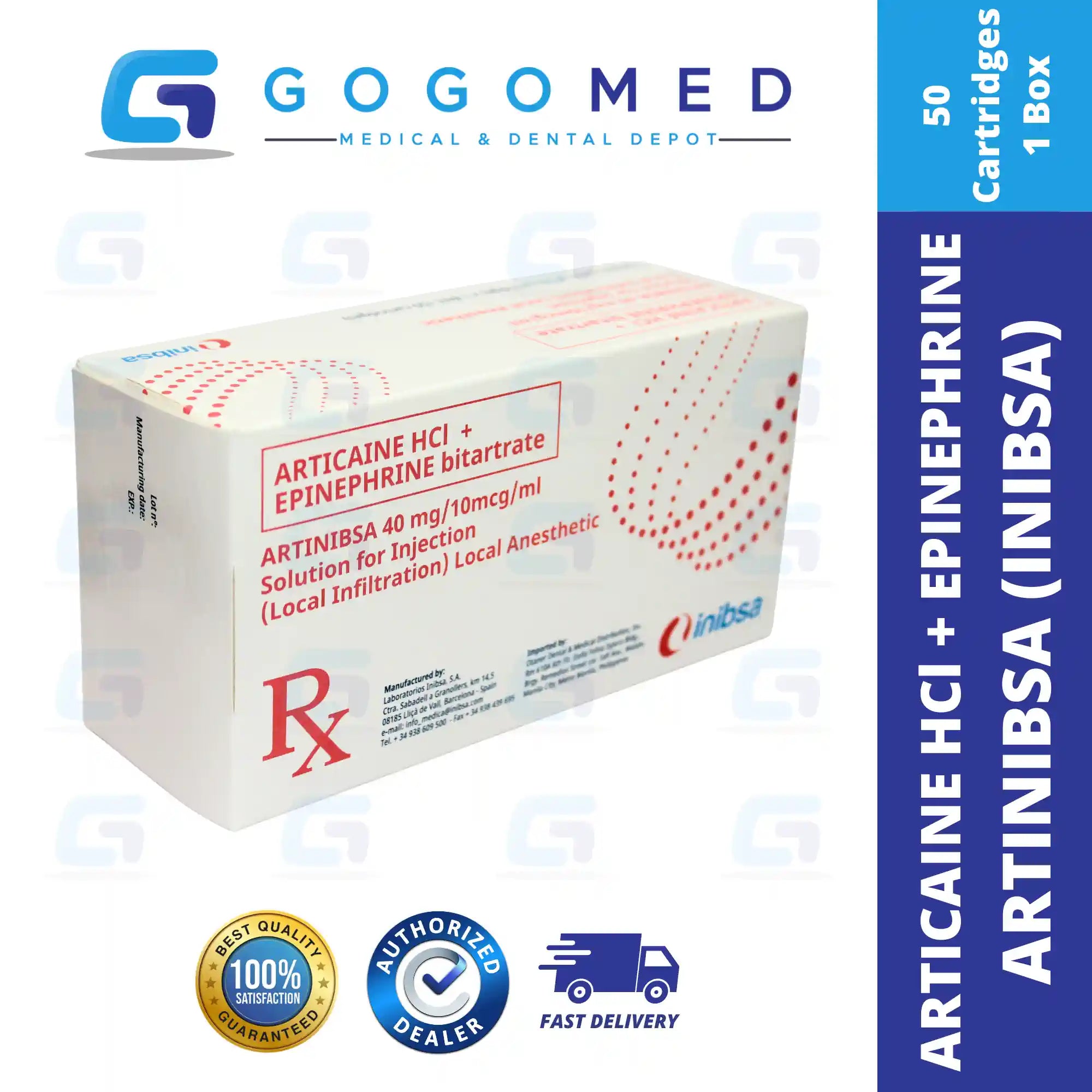 Articaine 4% With Epinephrine - Artinibsa