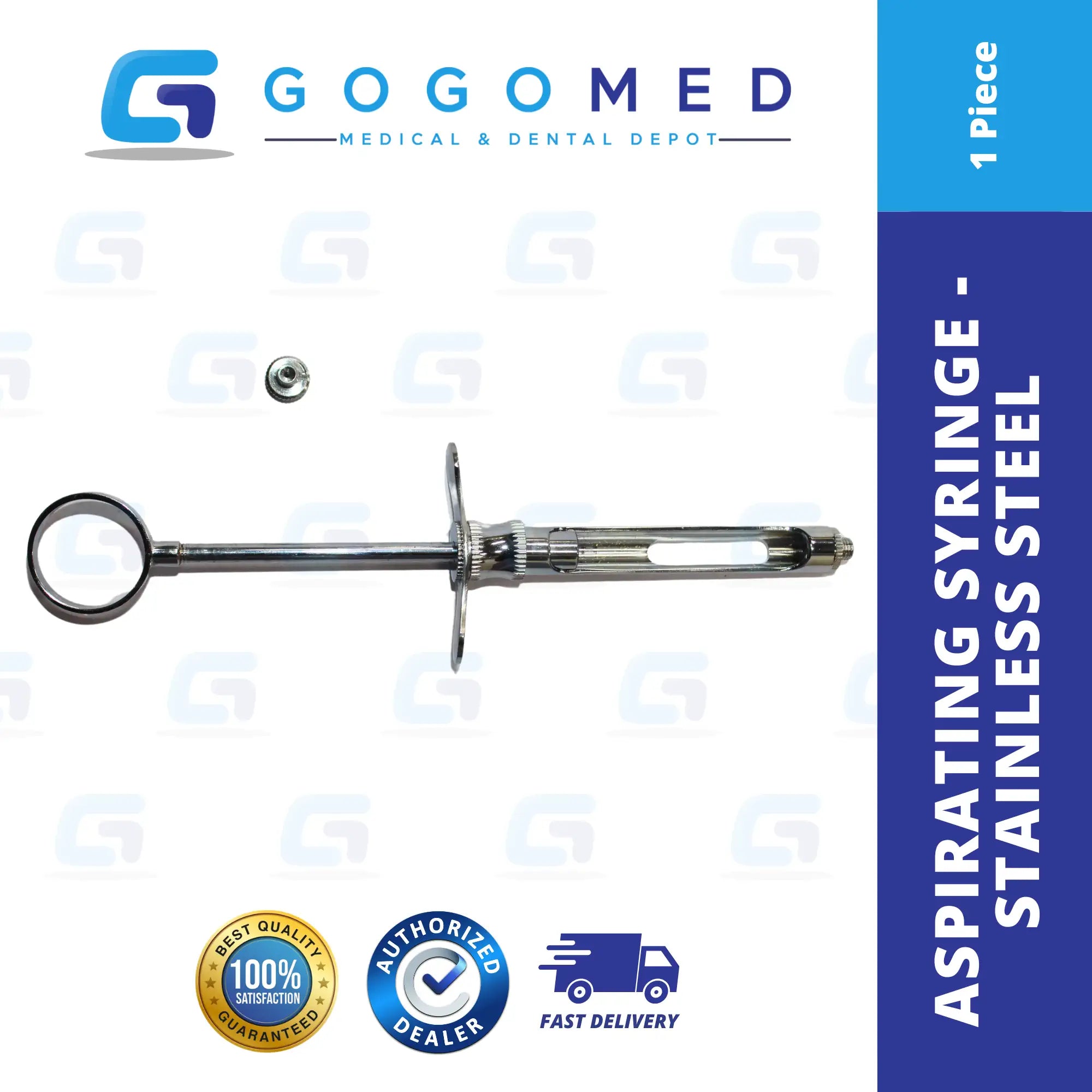 Aspirating Syringe - Stainless Steel