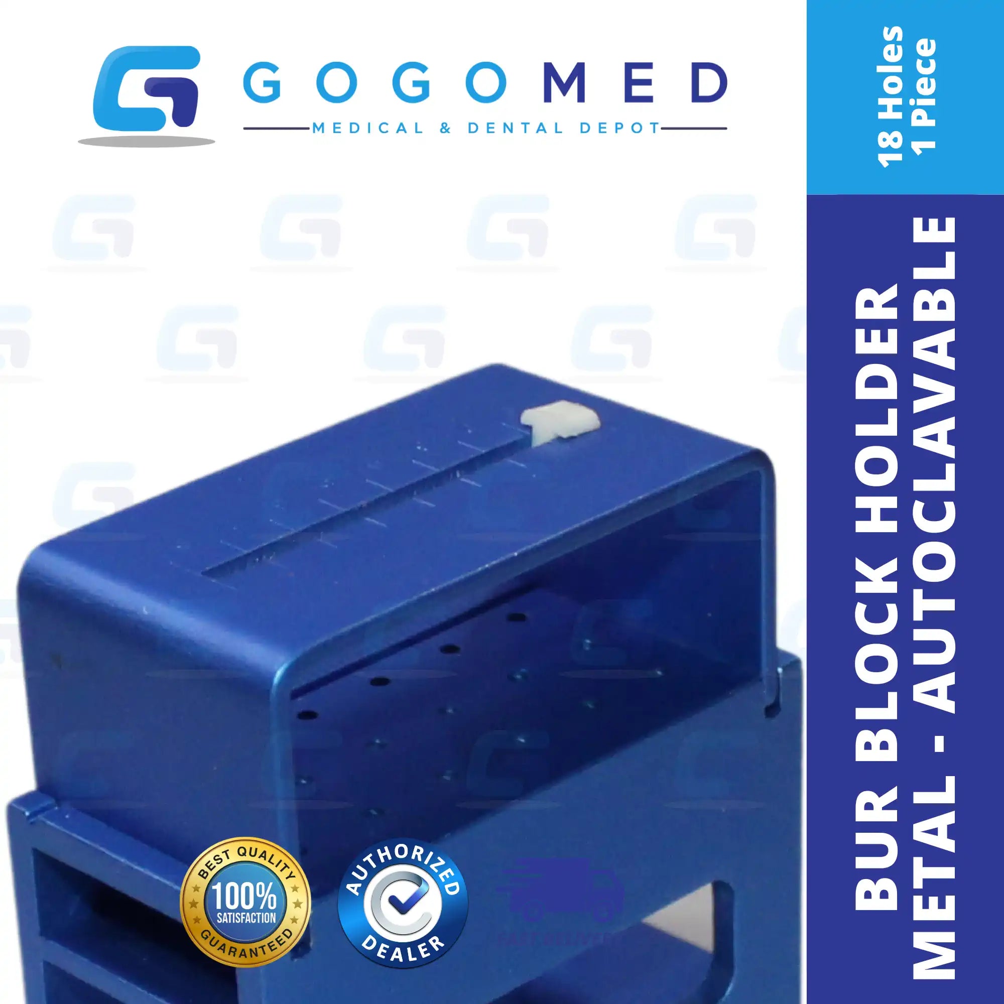 Bur Block Holder - Metal Autoclavable