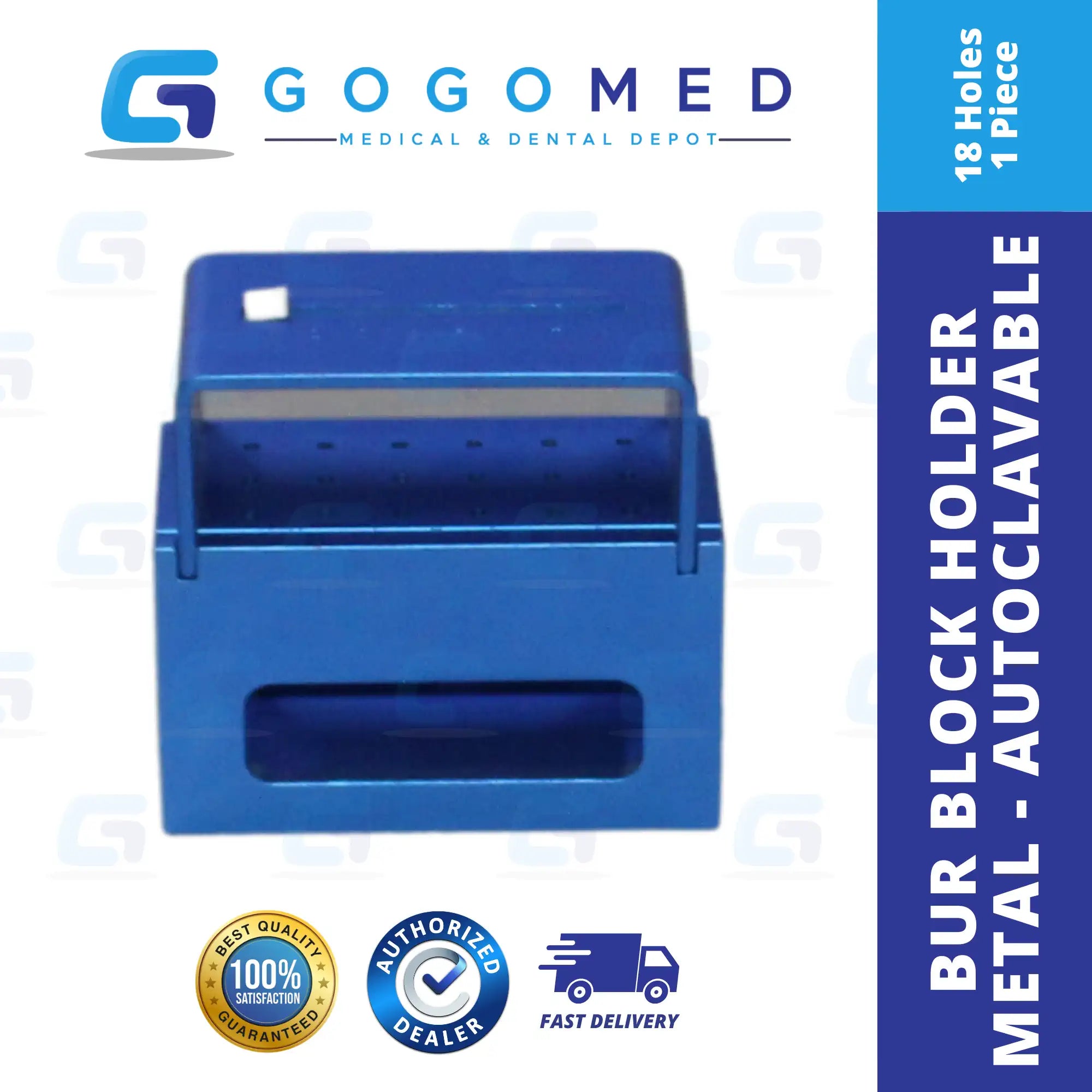 Bur Block Holder - Metal Autoclavable