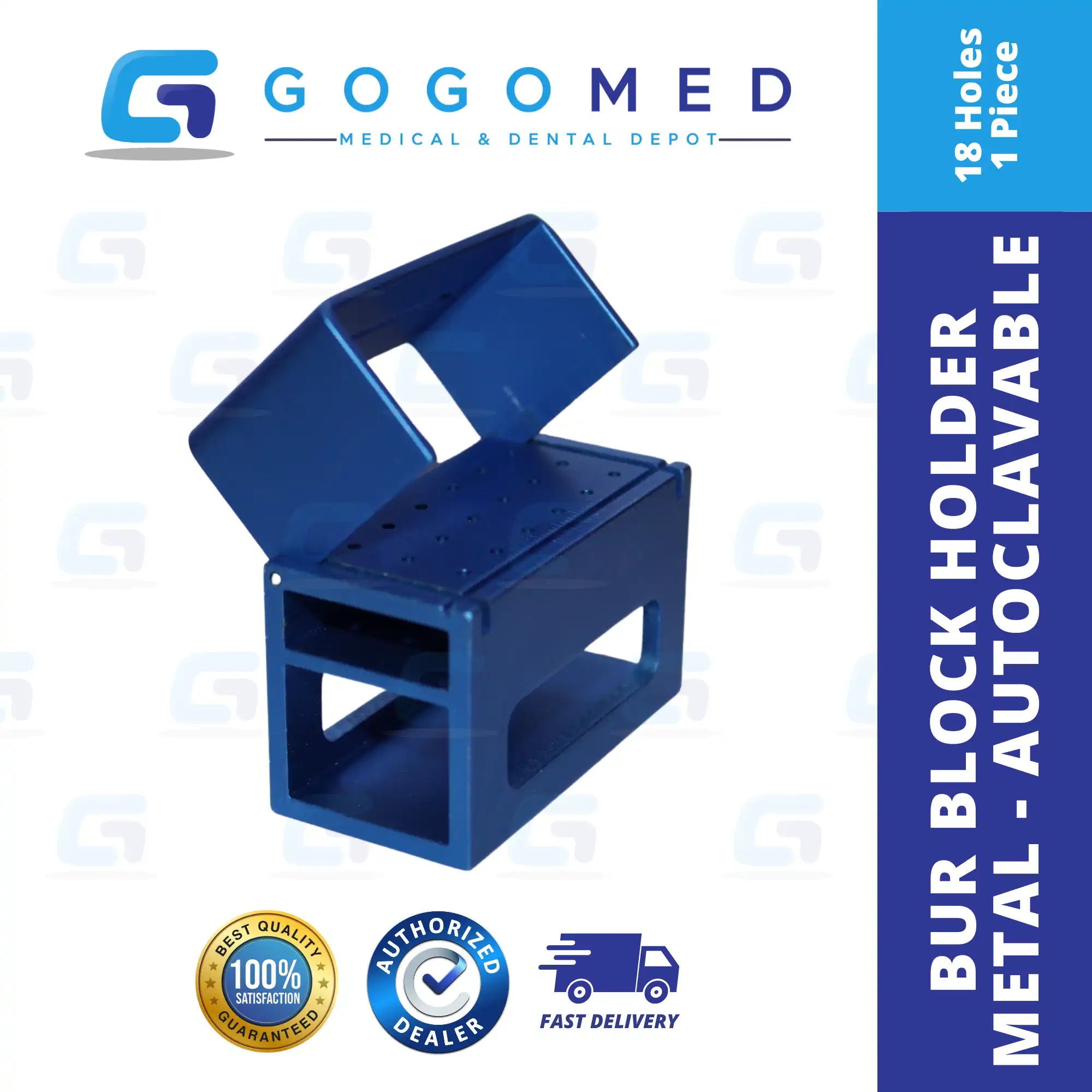 Bur Block Holder - Metal Autoclavable