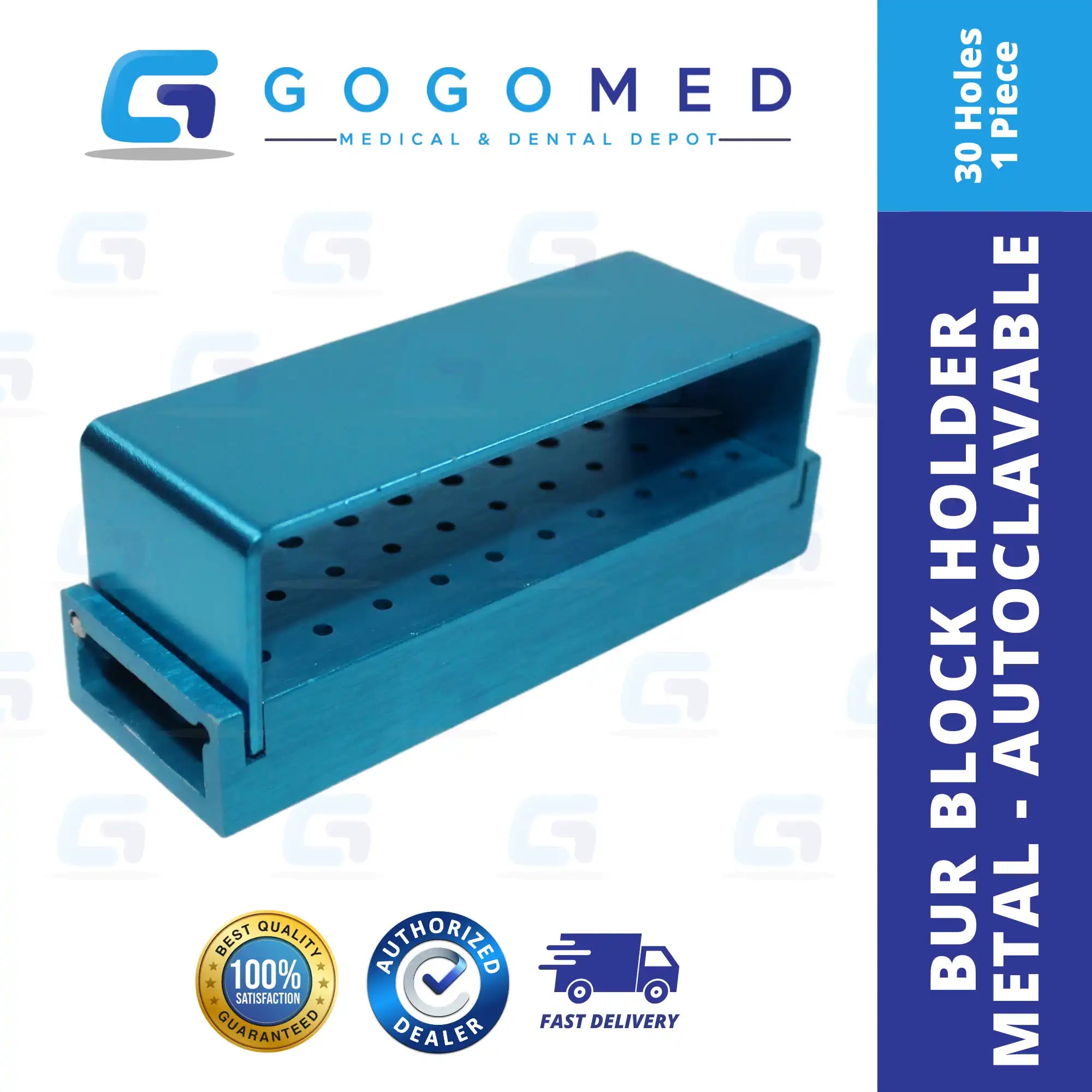 Bur Block Holder - Metal Autoclavable