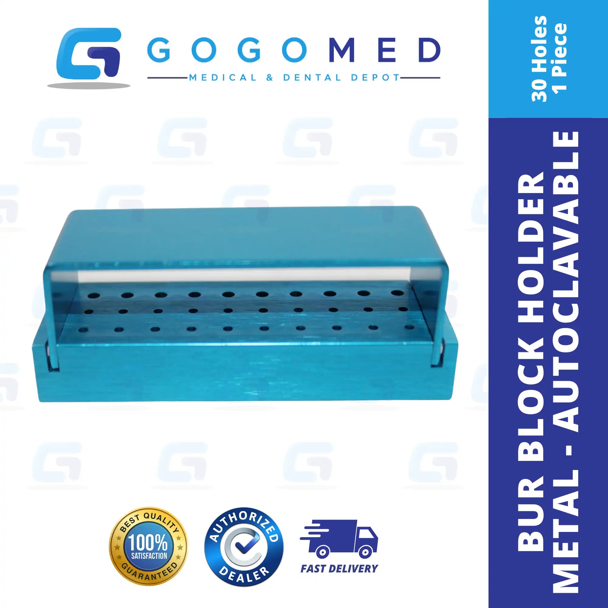 Bur Block Holder - Metal Autoclavable