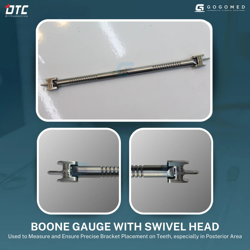 Swivel Head Boone/Bracket Height Gauge 3.5-5.0mm - DTC