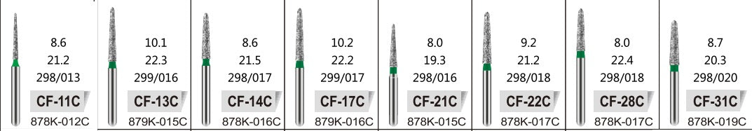 CHAMFUR (CF) - DIAMOND BURS