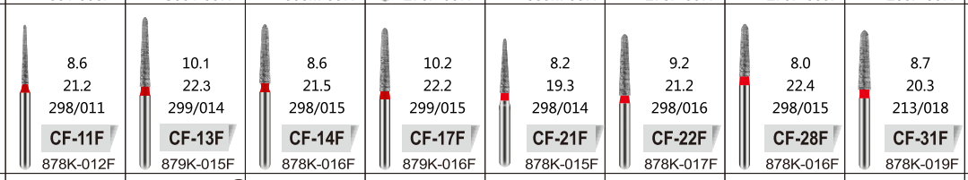 CHAMFUR (CF) - DIAMOND BURS