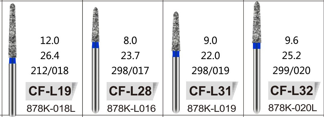 CHAMFUR (CF) - DIAMOND BURS