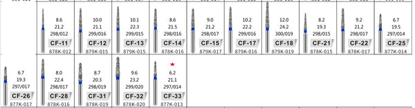 CHAMFUR (CF) - DIAMOND BURS