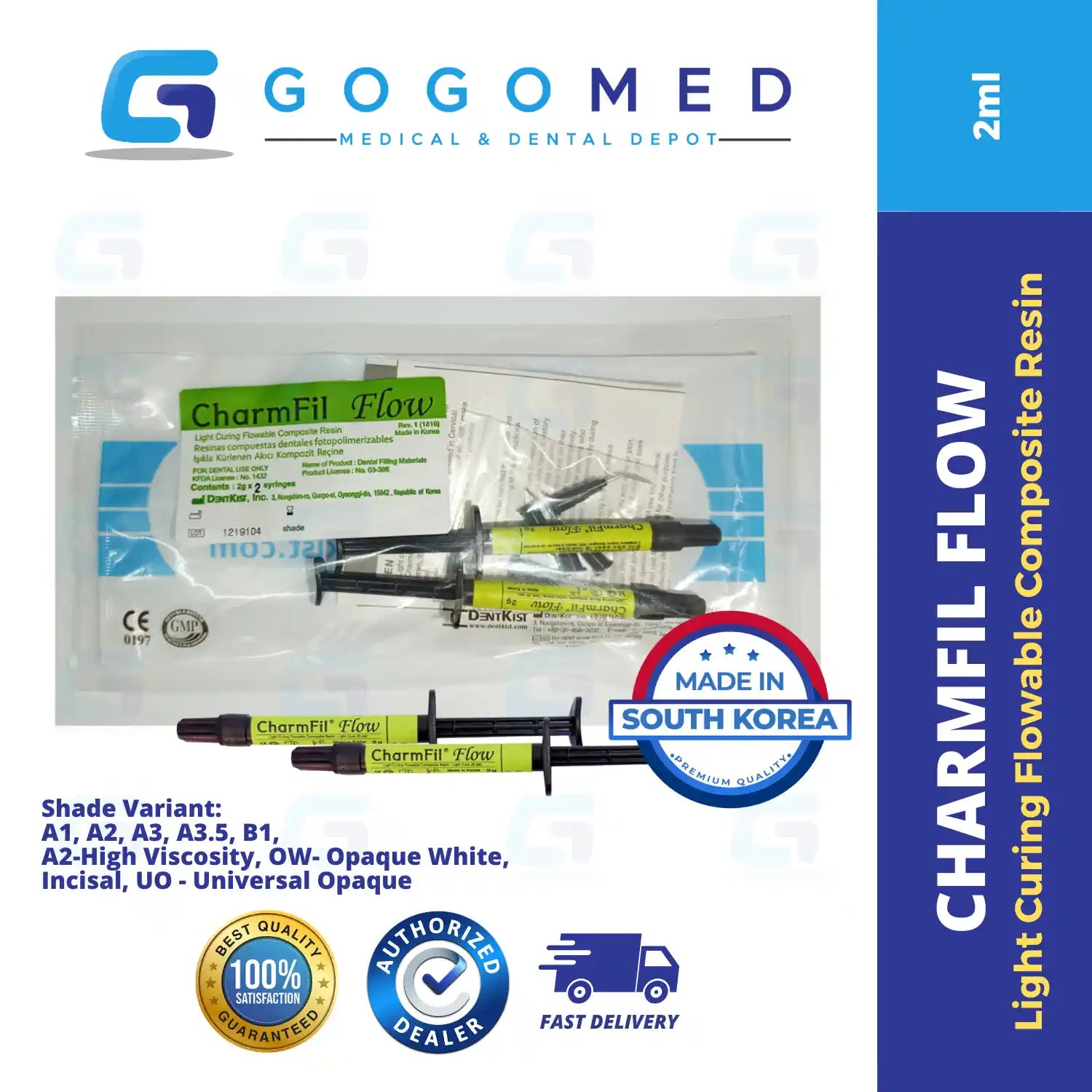 CharmFil Flow - Light Curing Flowable Composite Resin - 2ml