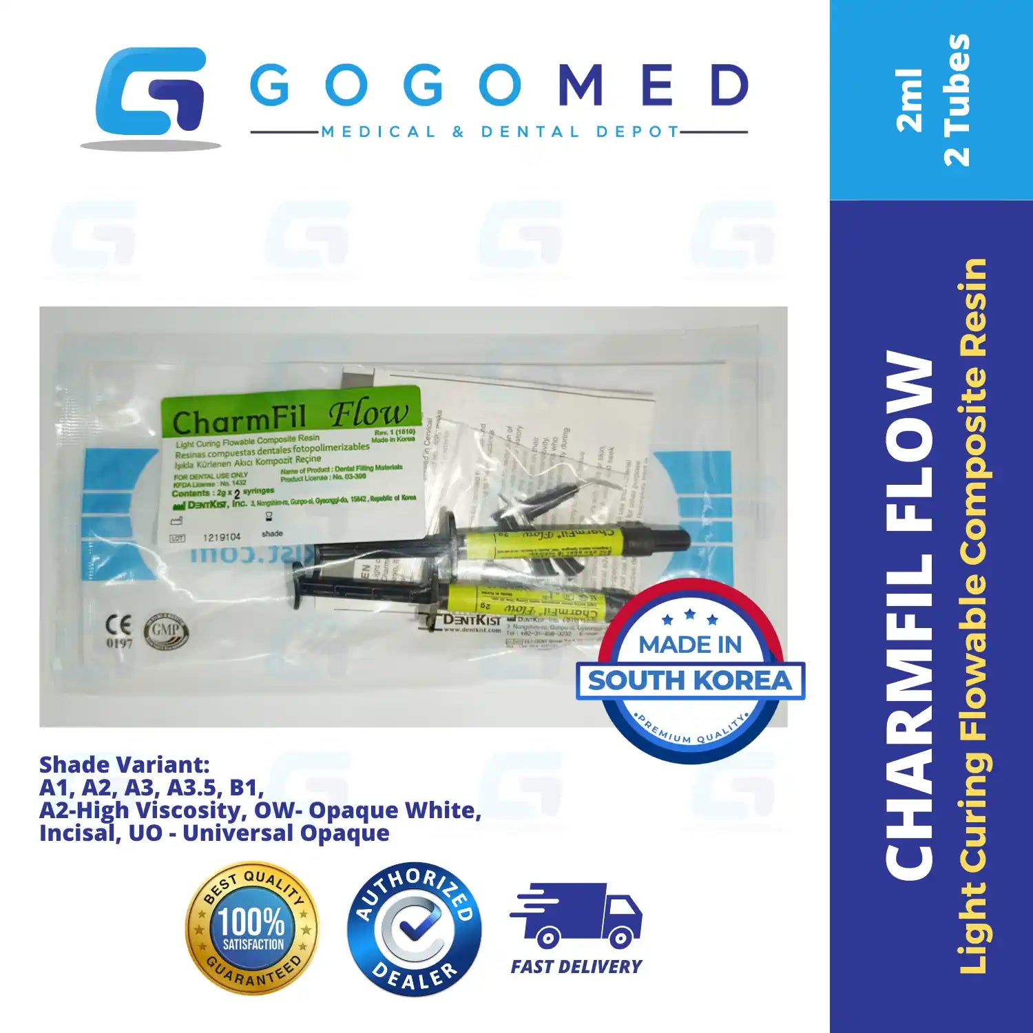 CharmFil Flow - Light Curing Flowable Composite Resin - 2ml
