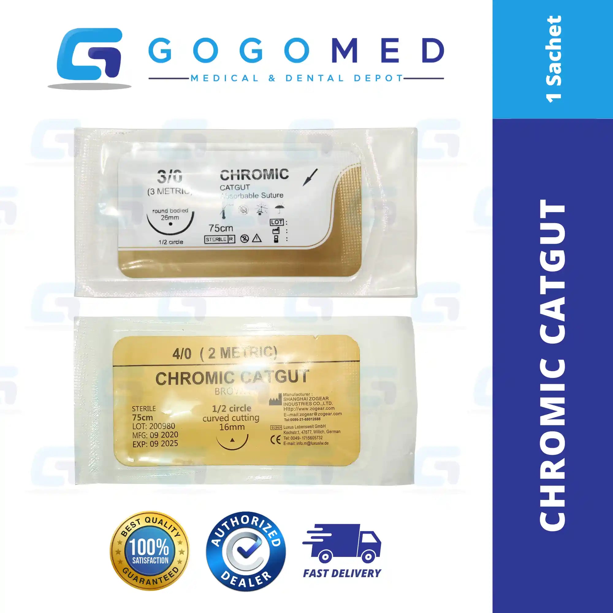 Chromic (Catgut) 1pc (sachet)