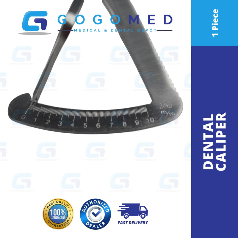 Dental Caliper - Stainless Steel - For Metal and Wax Measurement Gauge