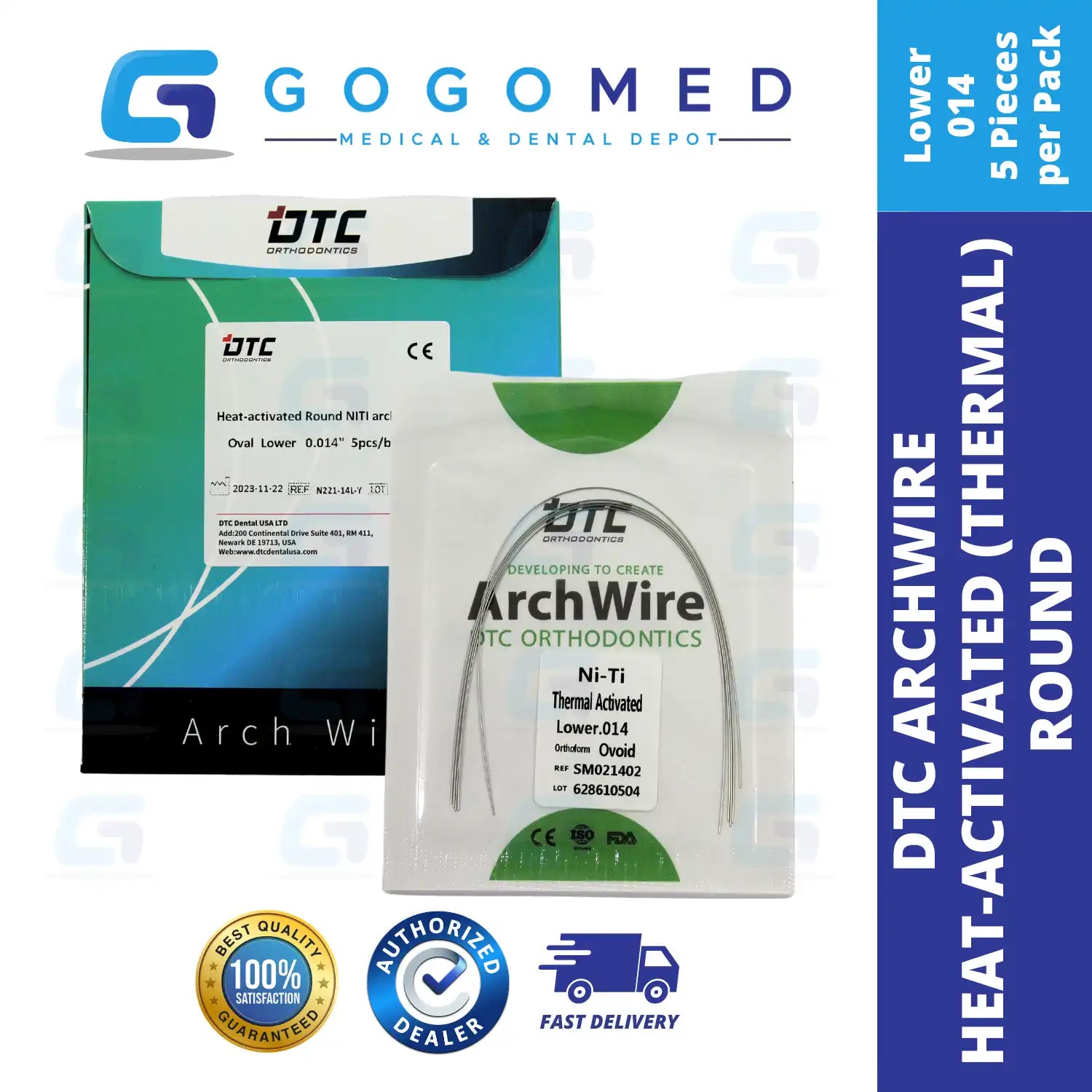 DTC USA - NiTi Thermal Heat Activated Archwire (Ovoid/Round)