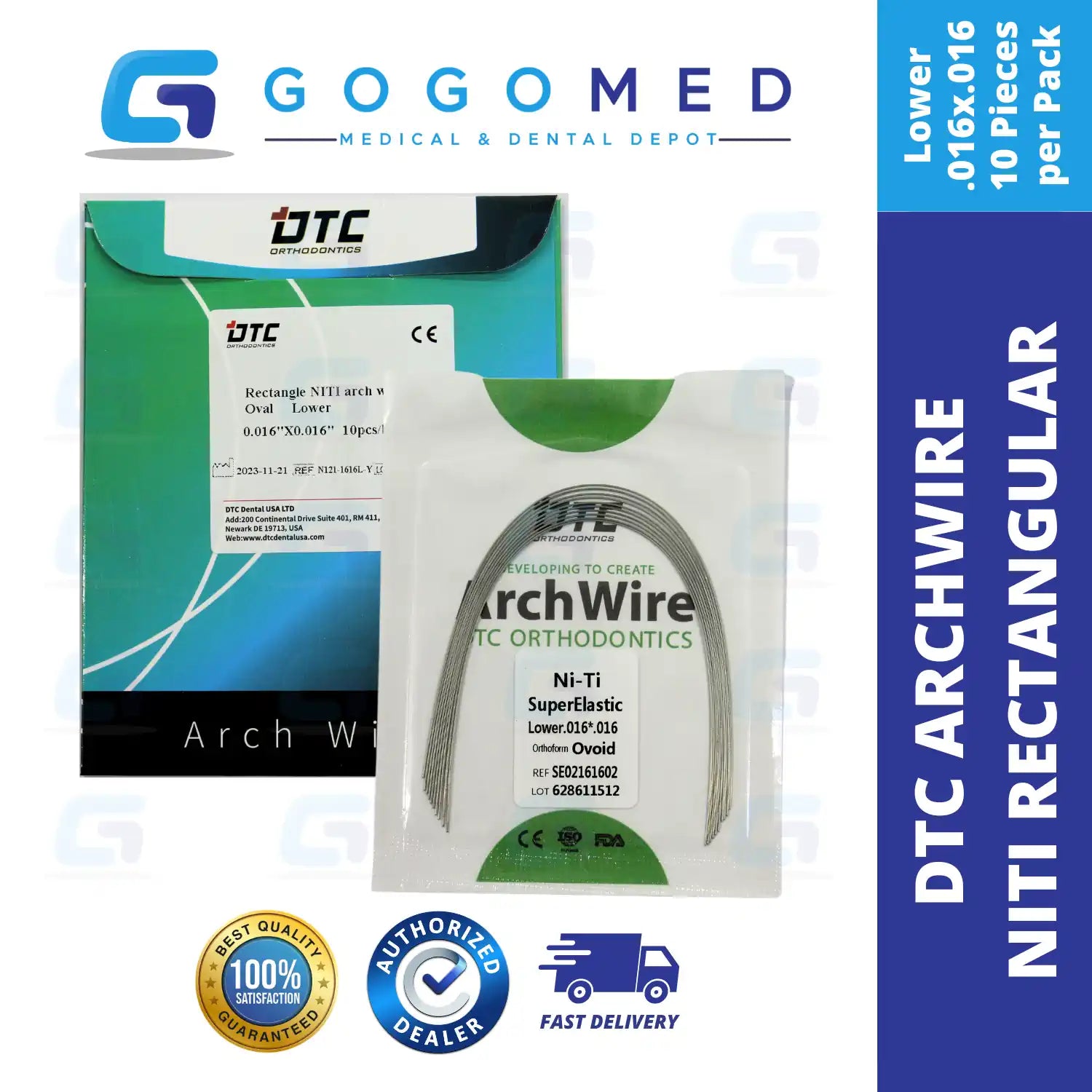 DTC USA - NiTi Archwire (Rectangular)