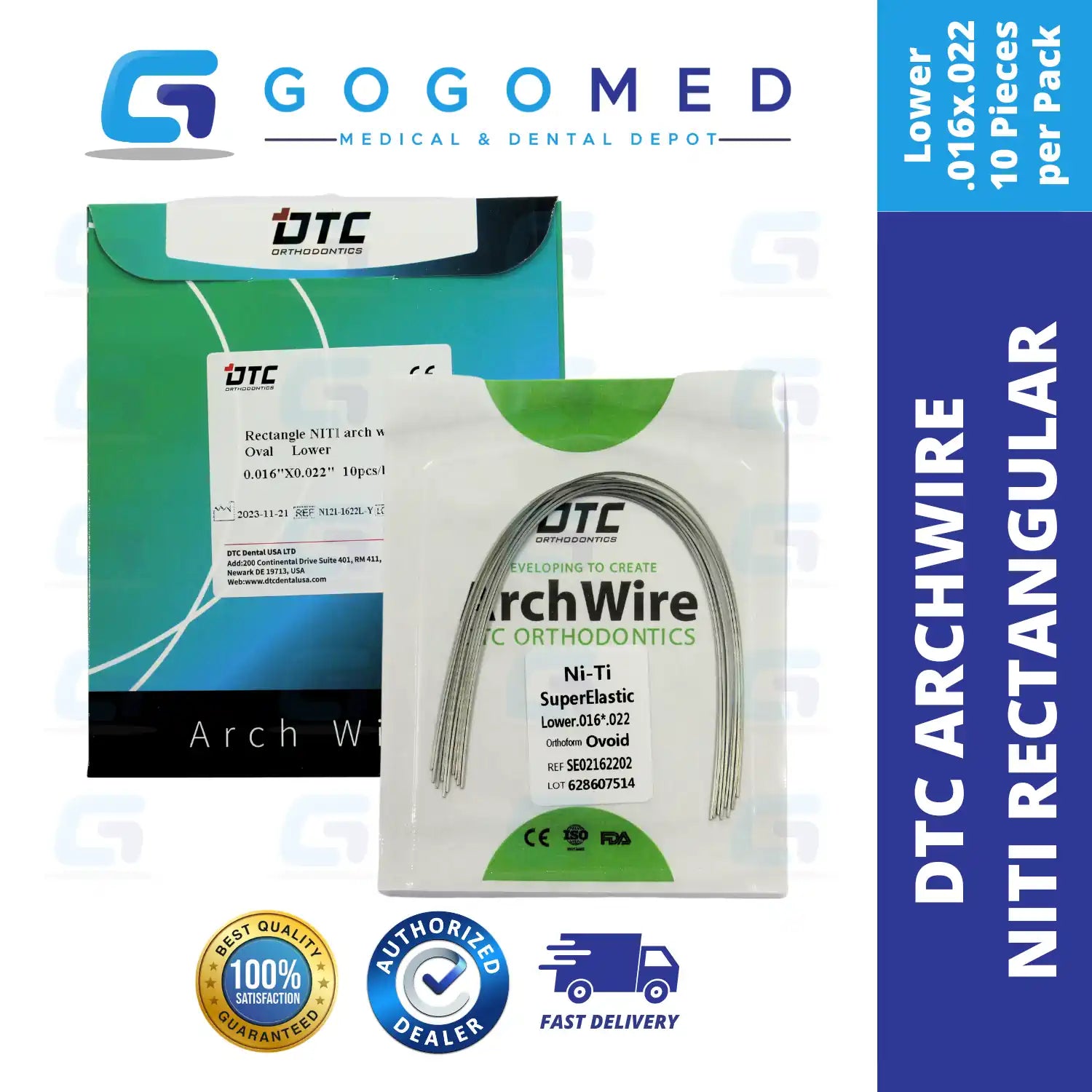 DTC USA - NiTi Archwire (Rectangular)