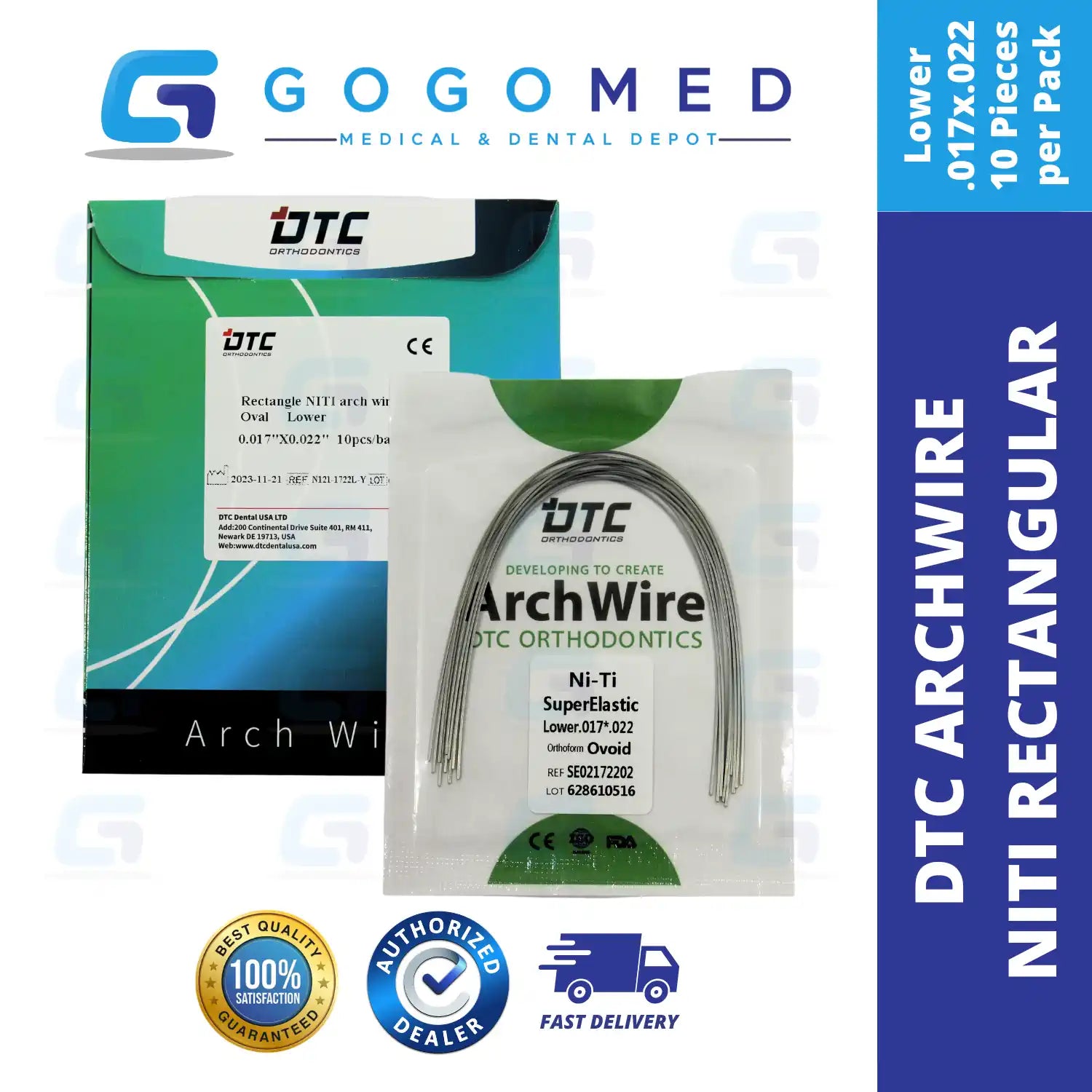 DTC USA - NiTi Archwire (Rectangular)