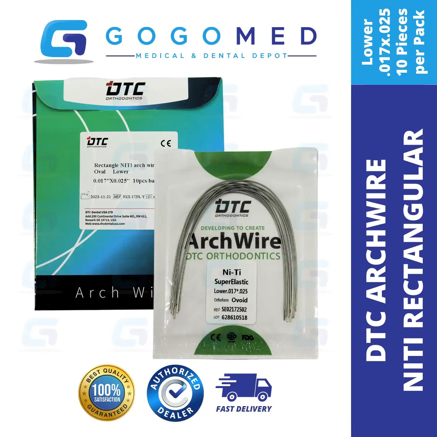 DTC USA - NiTi Archwire (Rectangular)