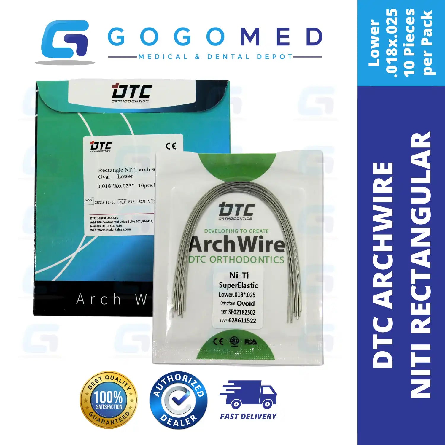 DTC USA - NiTi Archwire (Rectangular)