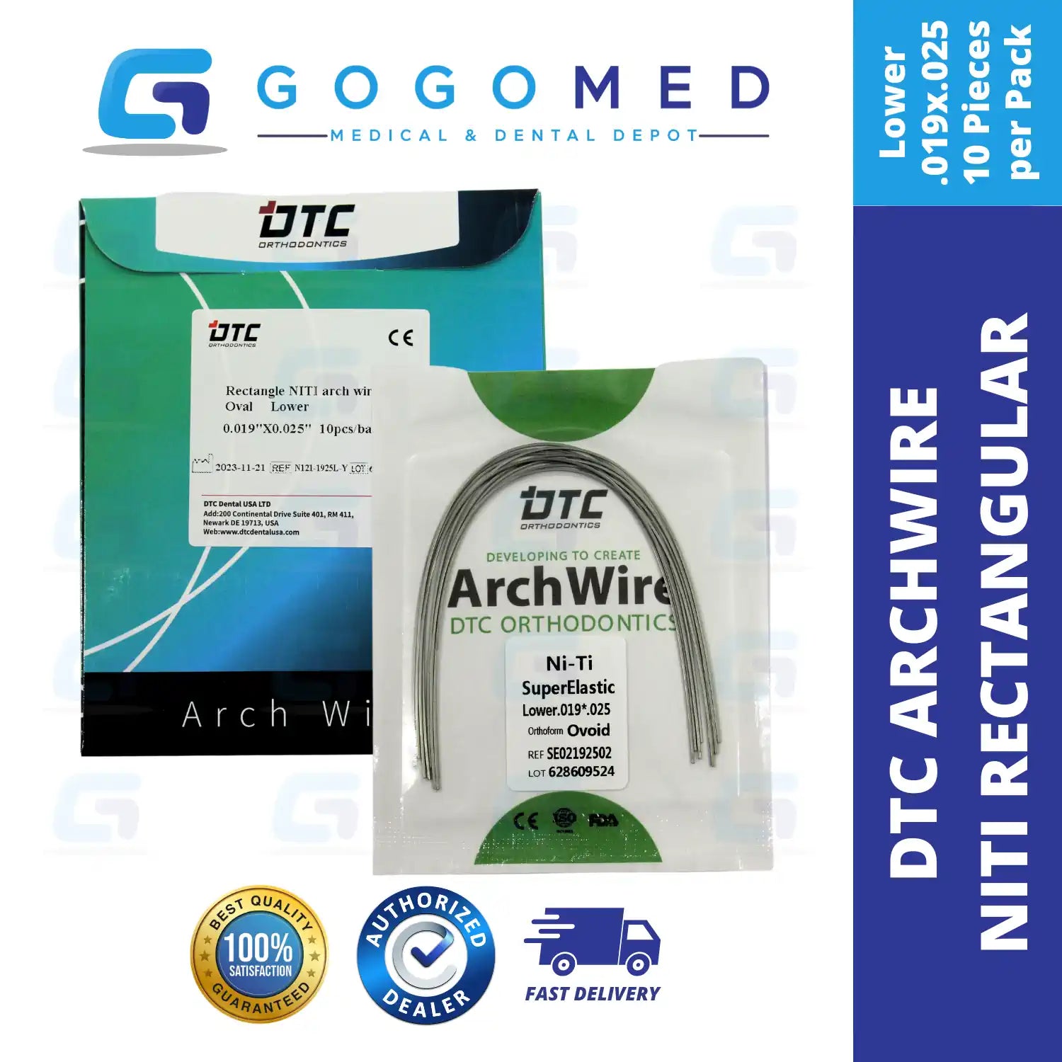 DTC USA - NiTi Archwire (Rectangular)