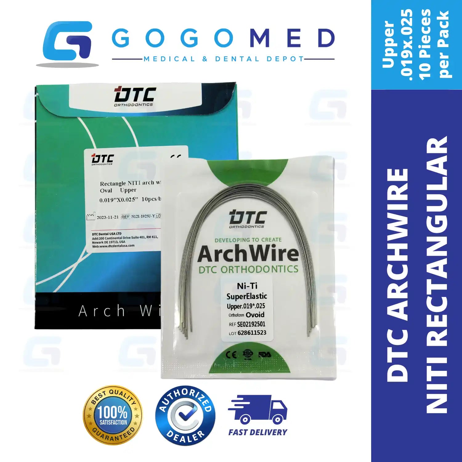 DTC USA - NiTi Archwire (Rectangular)