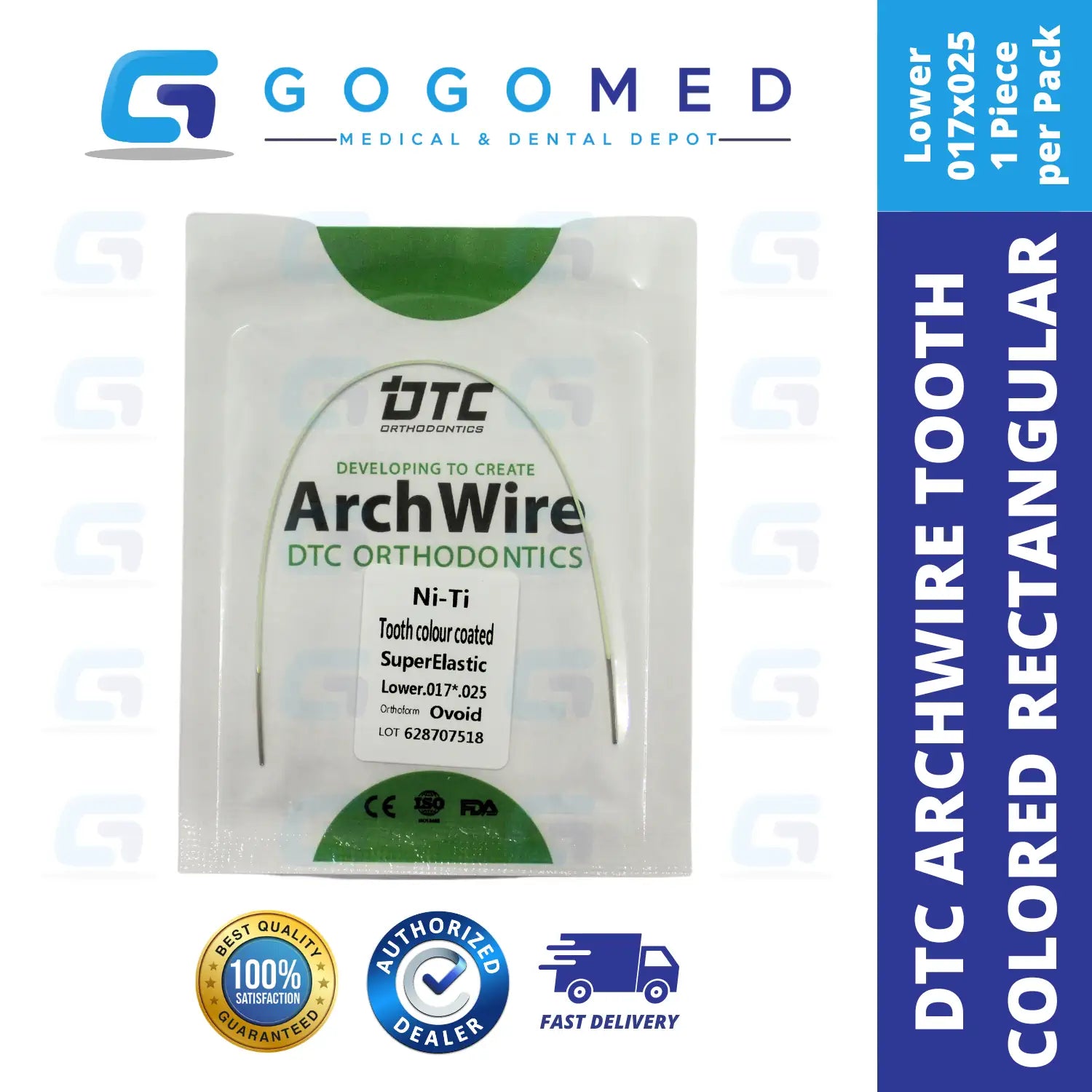 DTC USA - NiTi Tooth Color Archwire (Rectangular)