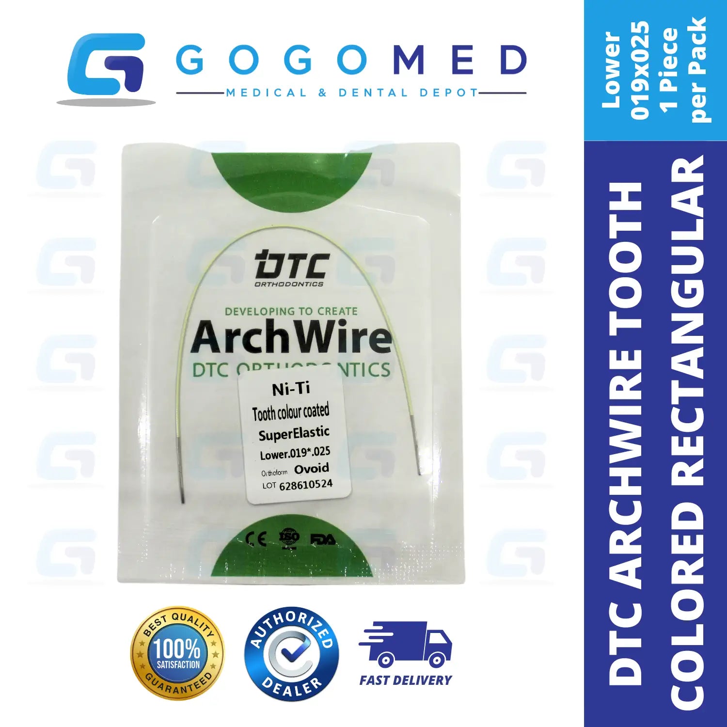 DTC USA - NiTi Tooth Color Archwire (Rectangular)