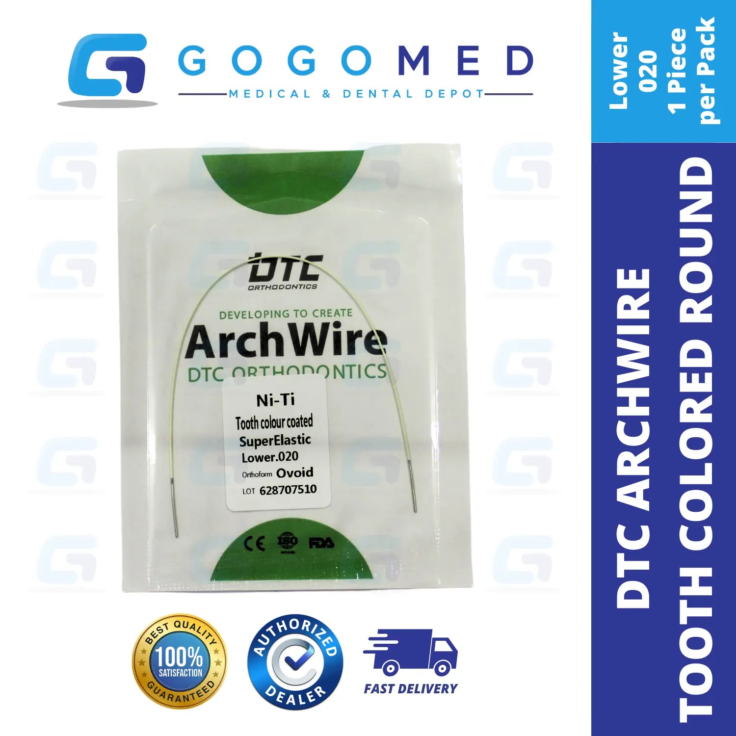 DTC USA - NiTi Tooth Color Archwire (Ovoid/Round)