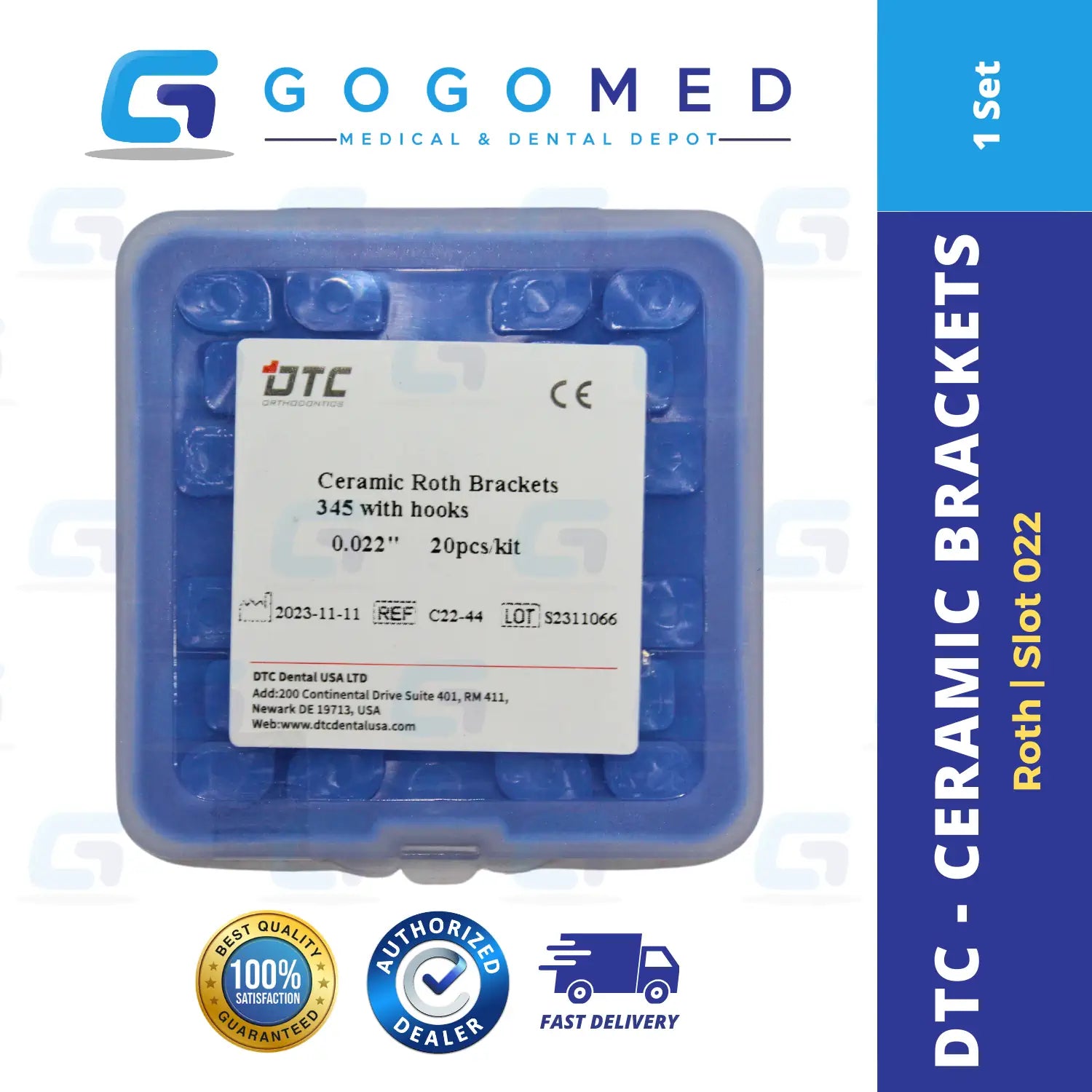 Ceramic Brackets Roth 022 - DTC