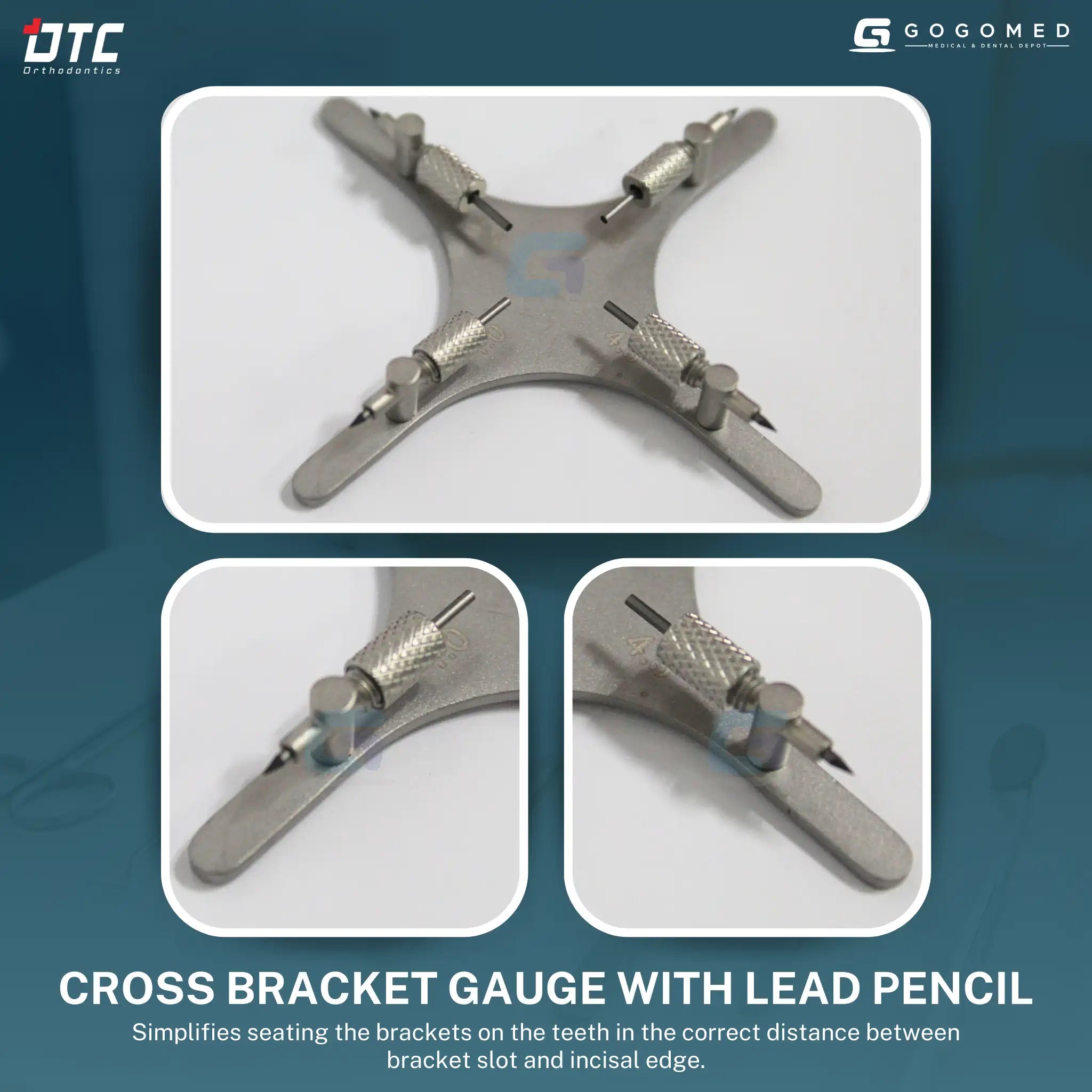 Crossed Bracket Gauge with Lead Pencil - DTC