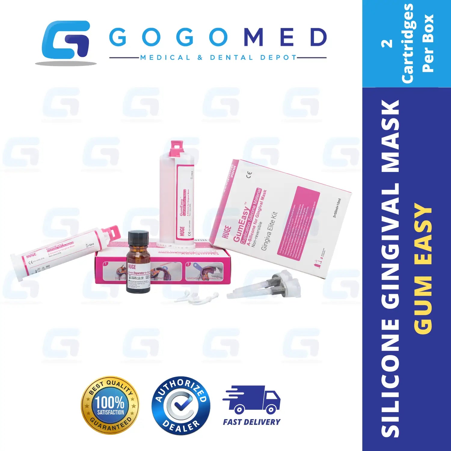 Gum Easy - A Silicone Gingival Mask (Huge) 2 cart/box