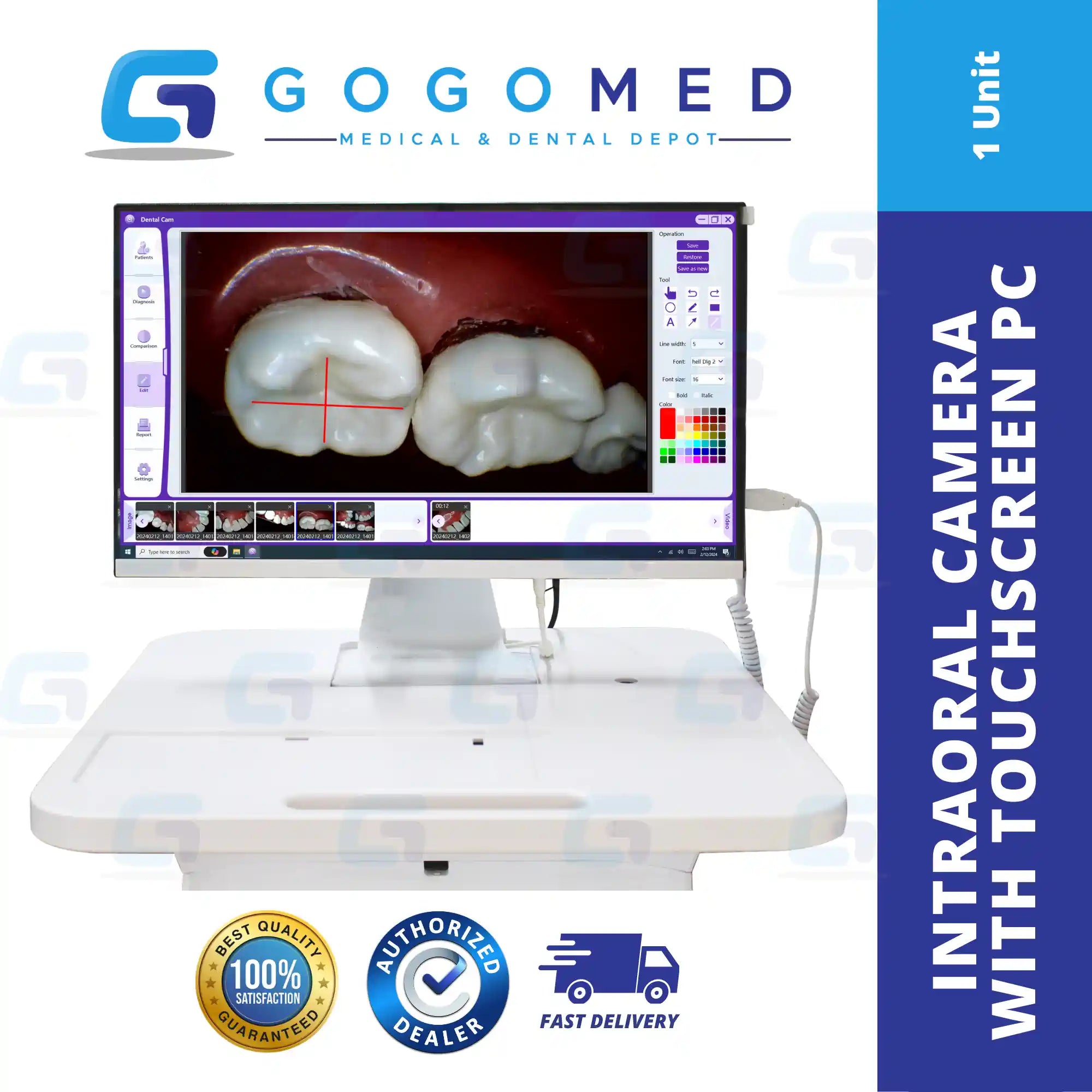 Intraoral Camera (Touch Screen PC) - 24inches/15Megapixels