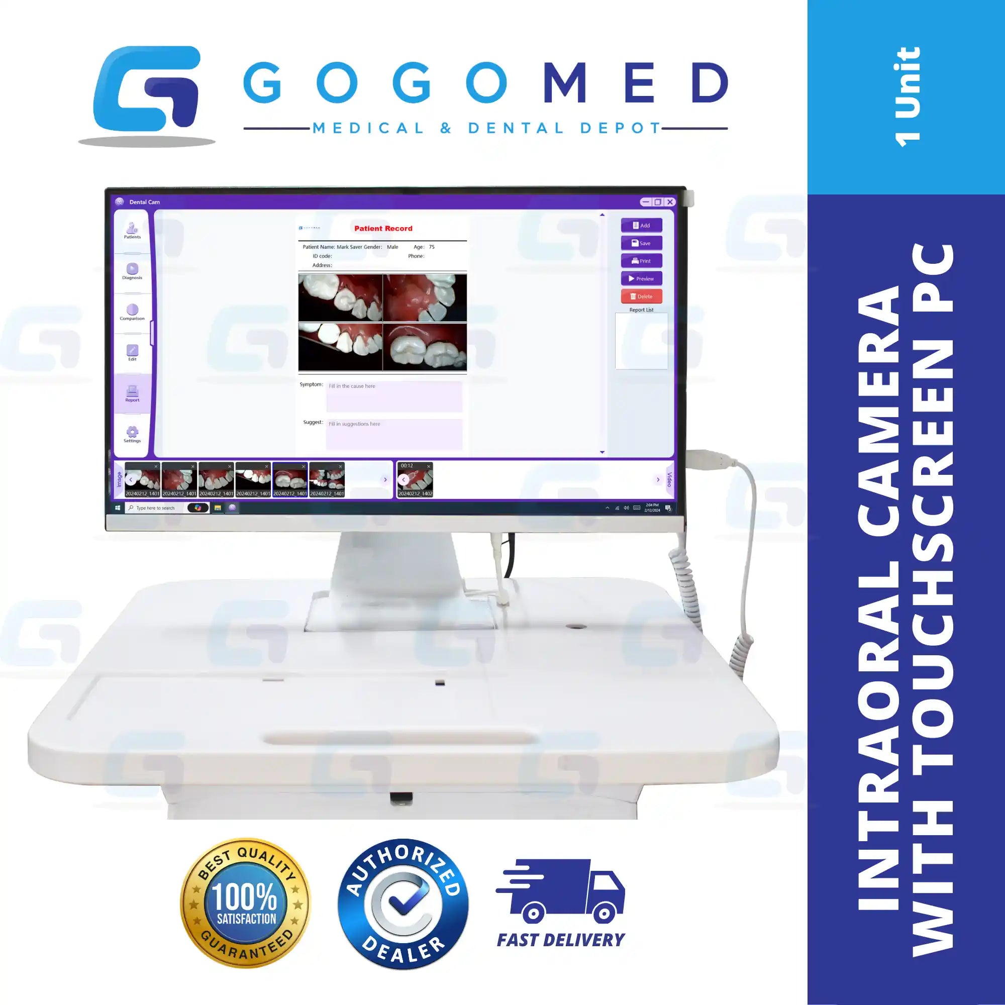 Intraoral Camera (Touch Screen PC) - 24inches/15Megapixels
