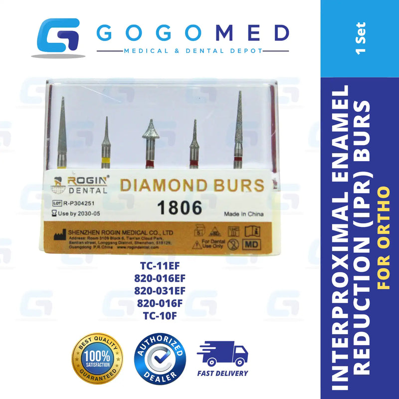 Interproximal Enamel Reduction (IPR) Burs for Ortho - 1 Set