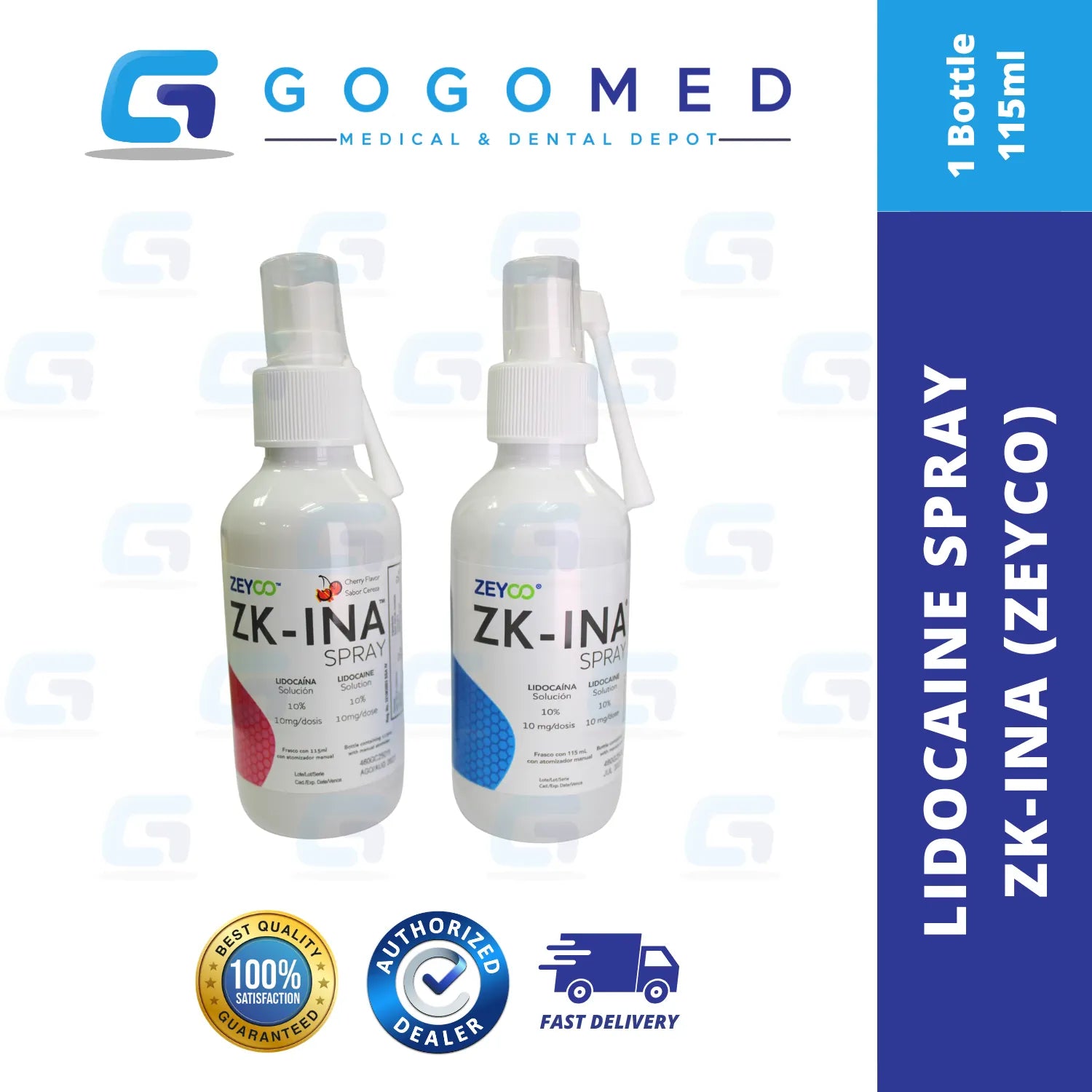 ZK-INA Lidocaine Spray (Zeyco)