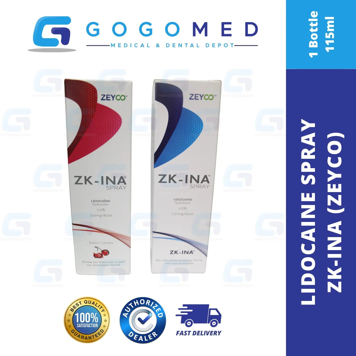 ZK-INA Lidocaine Spray (Zeyco)