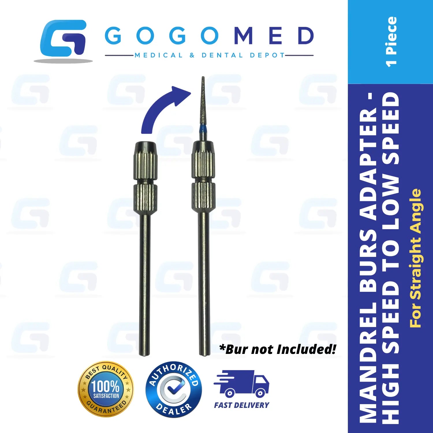 Mandrel Burs Adapter - High Speed to Low Speed