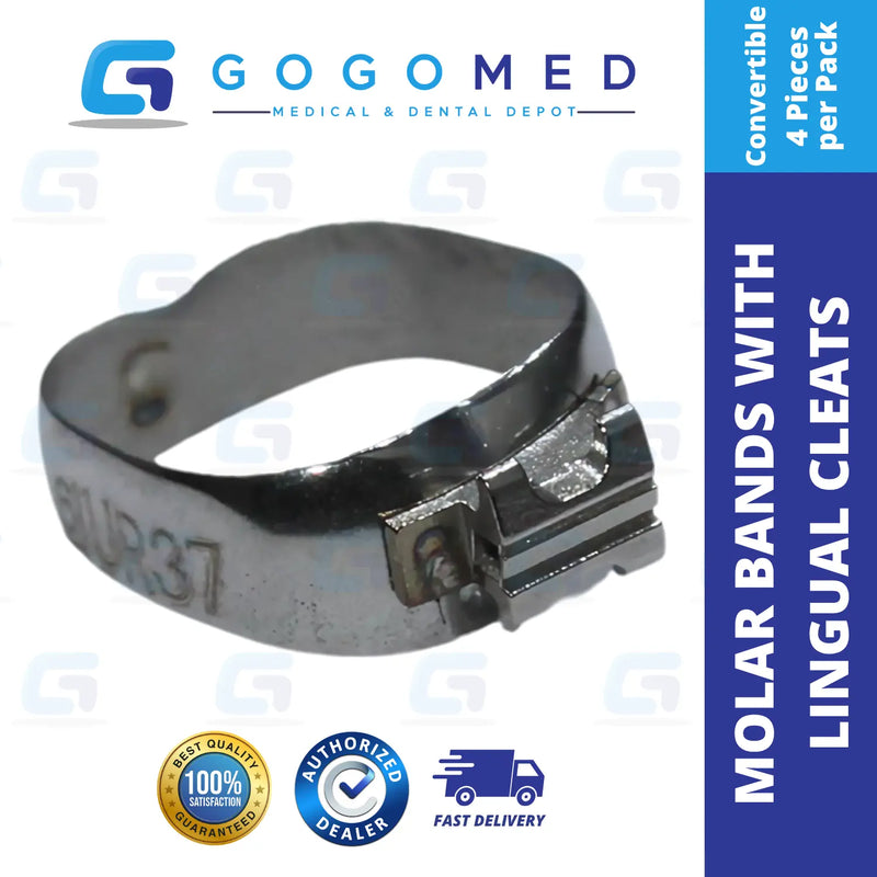 4 pcs Molar Band Roth with Lingual Cleat (Convertible)